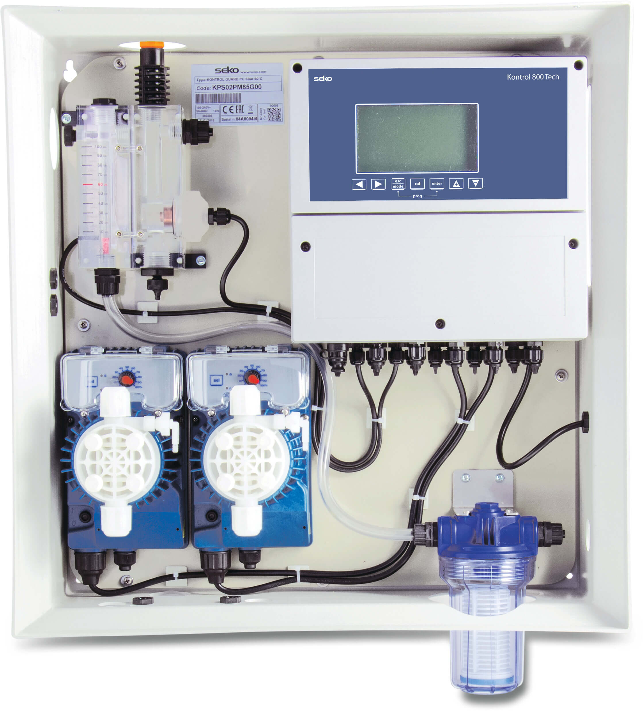 Seko Commercial pool control unit 2bar 110/230VAC Typ Kontrol Guard Fort AKS800