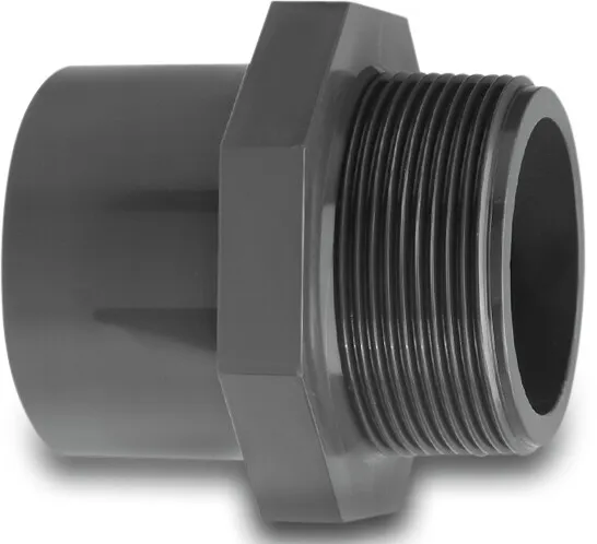 VDL Adaptor bush PVC-U 25 mm x 1" spigot x male thread 16bar grey