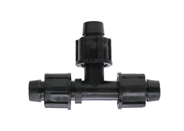 Trójnik 90° PP 17 mm taśma czarny