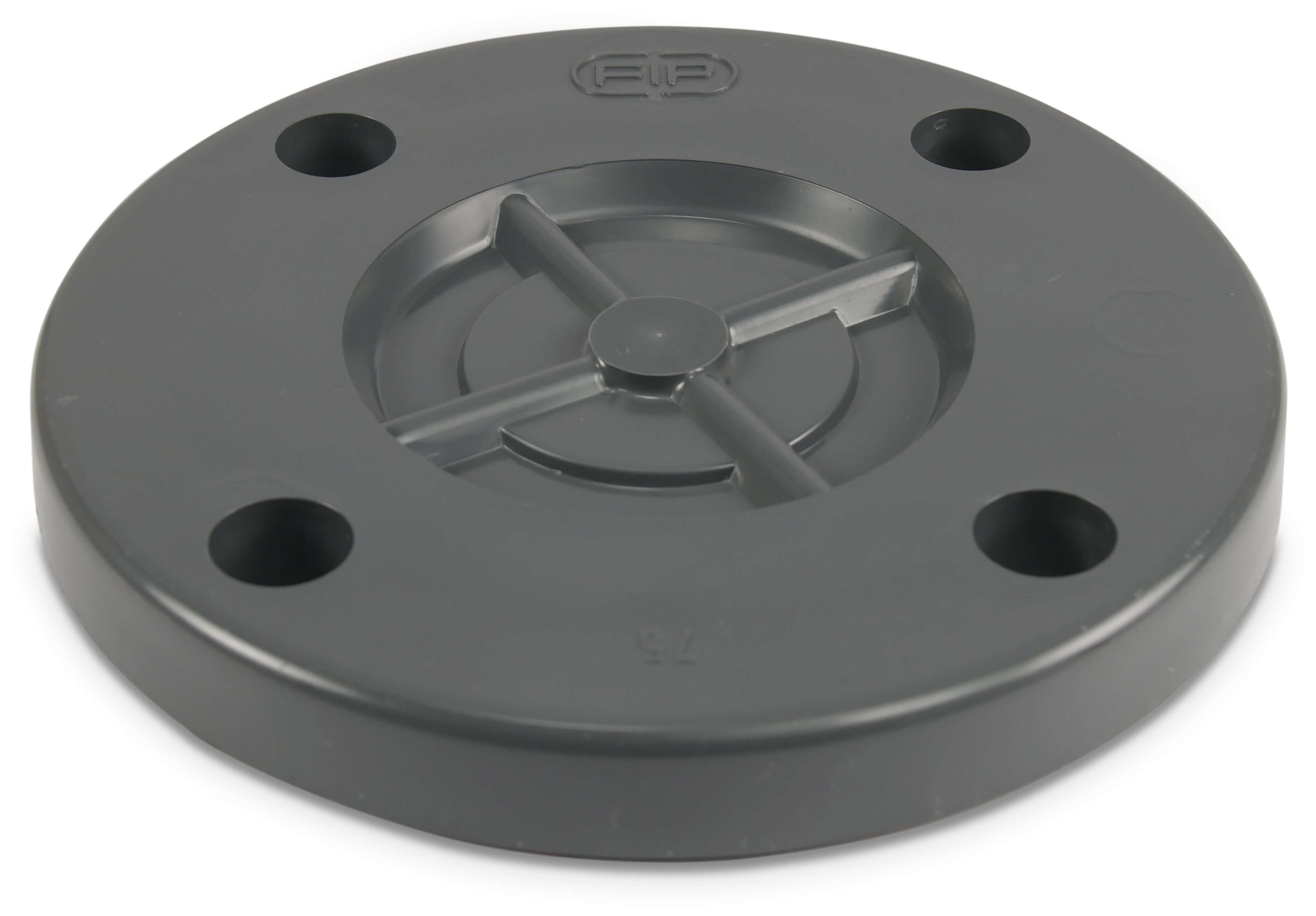 Profec Blindflansch PVC-U DN100 x 110 mm DIN Flansch 16bar DN100 Grau PN10/16