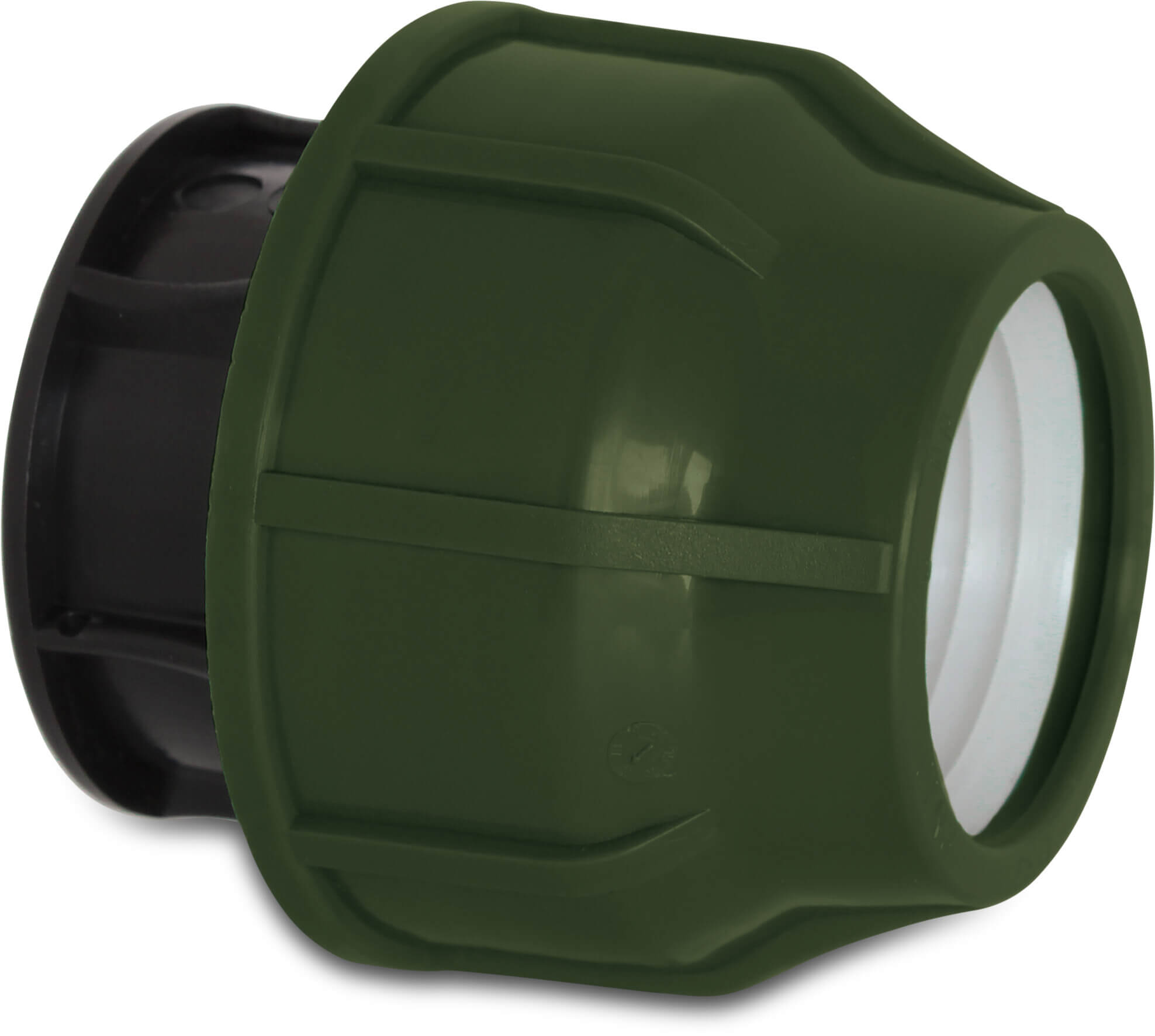 Cap PP 63 mm compression 10bar black/green