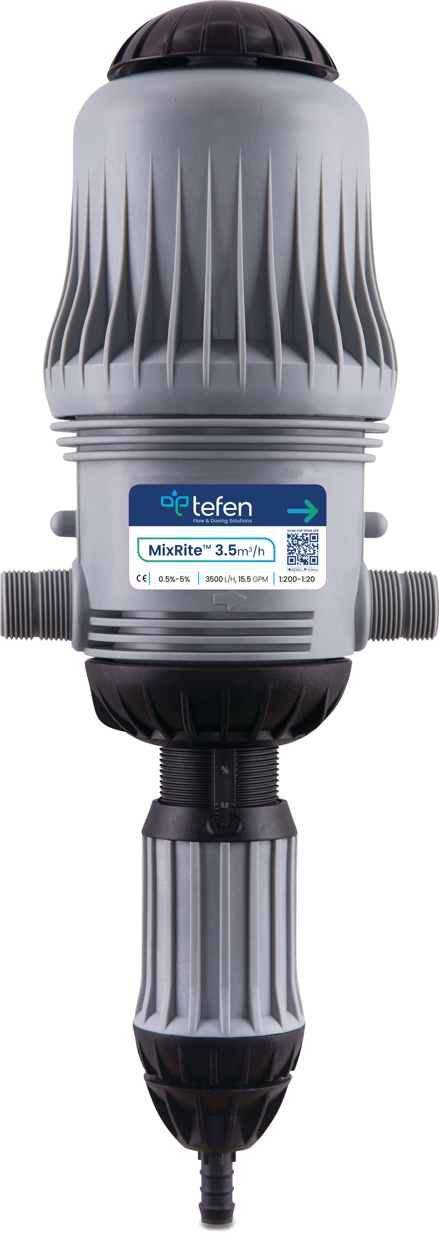 Tefen Pompa dozująca 3/4" GZ x podłączenie węża x GZ typ MixRite TF 3.5 0.5% - 5% Tefen Pompa dozująca 3/4" GZ x podłączenie węża x GZ typ MixRite TF 3.5 0.5% - 5%