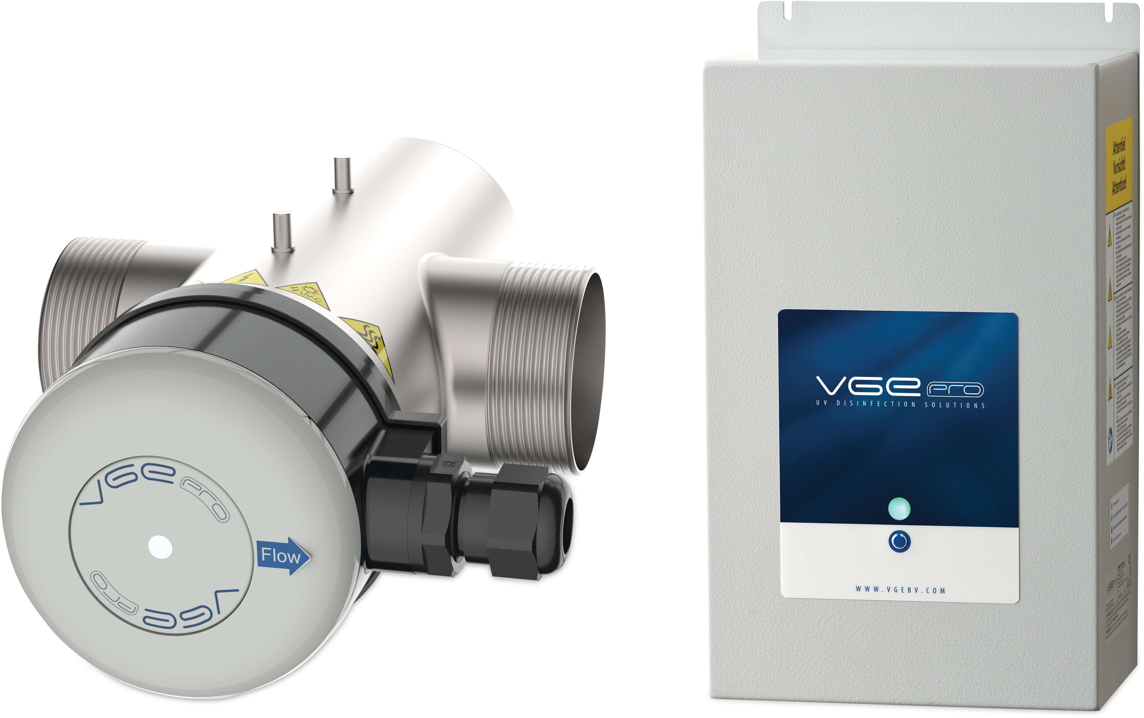 VGE Pro Medium pressure lamp UV system stainless steel 316L 2" male thread 10bar type MultiMax 400