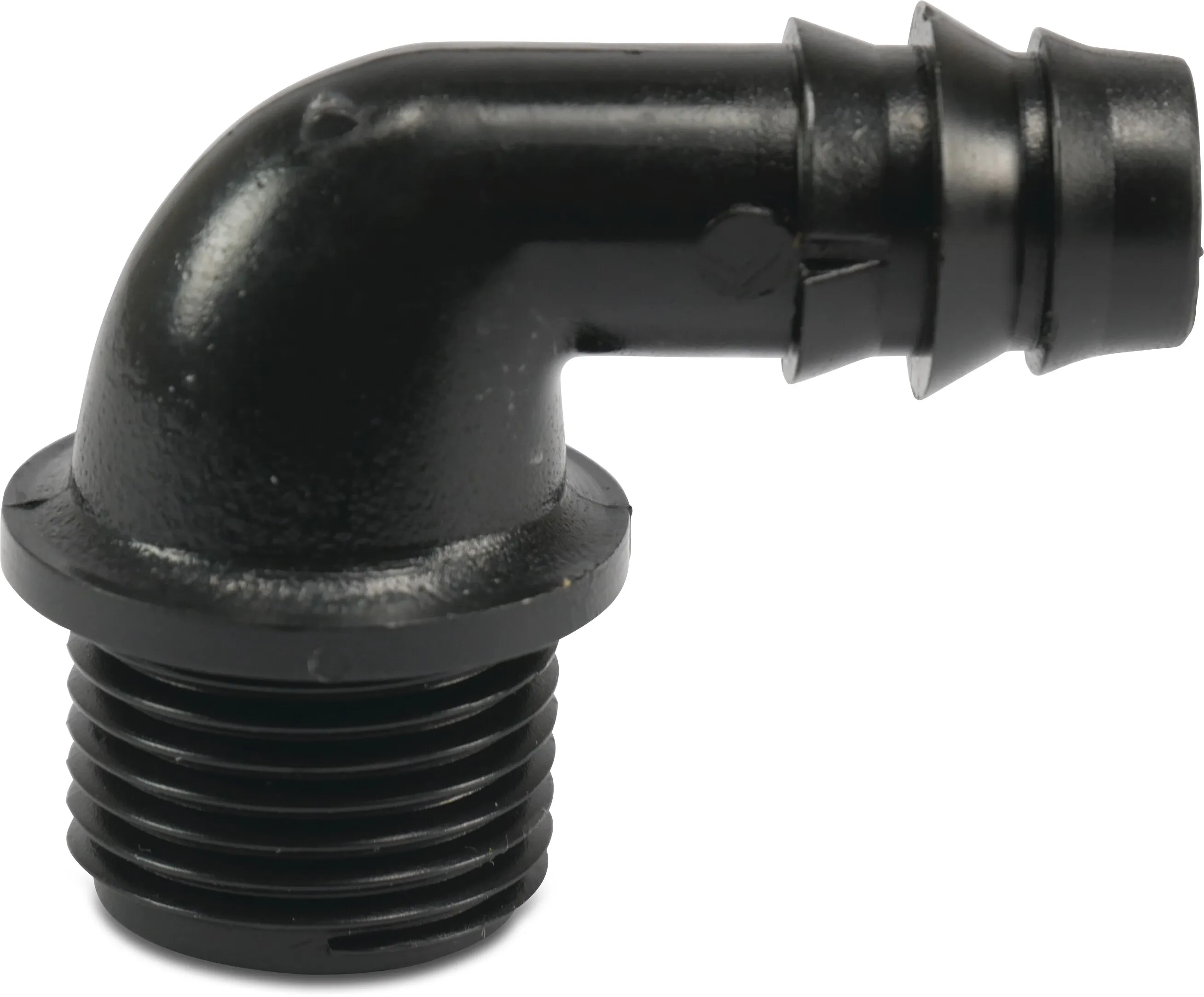 Azud Elbow 90° 1/2" male thread x barbed black
