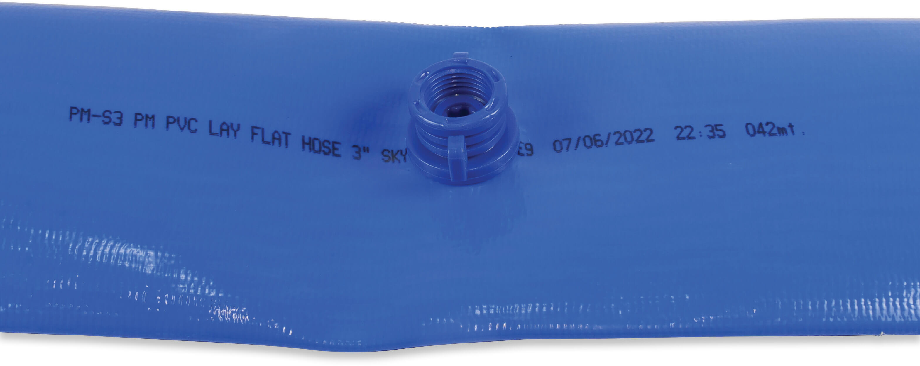 Flat hose PVC 4bar dark blue