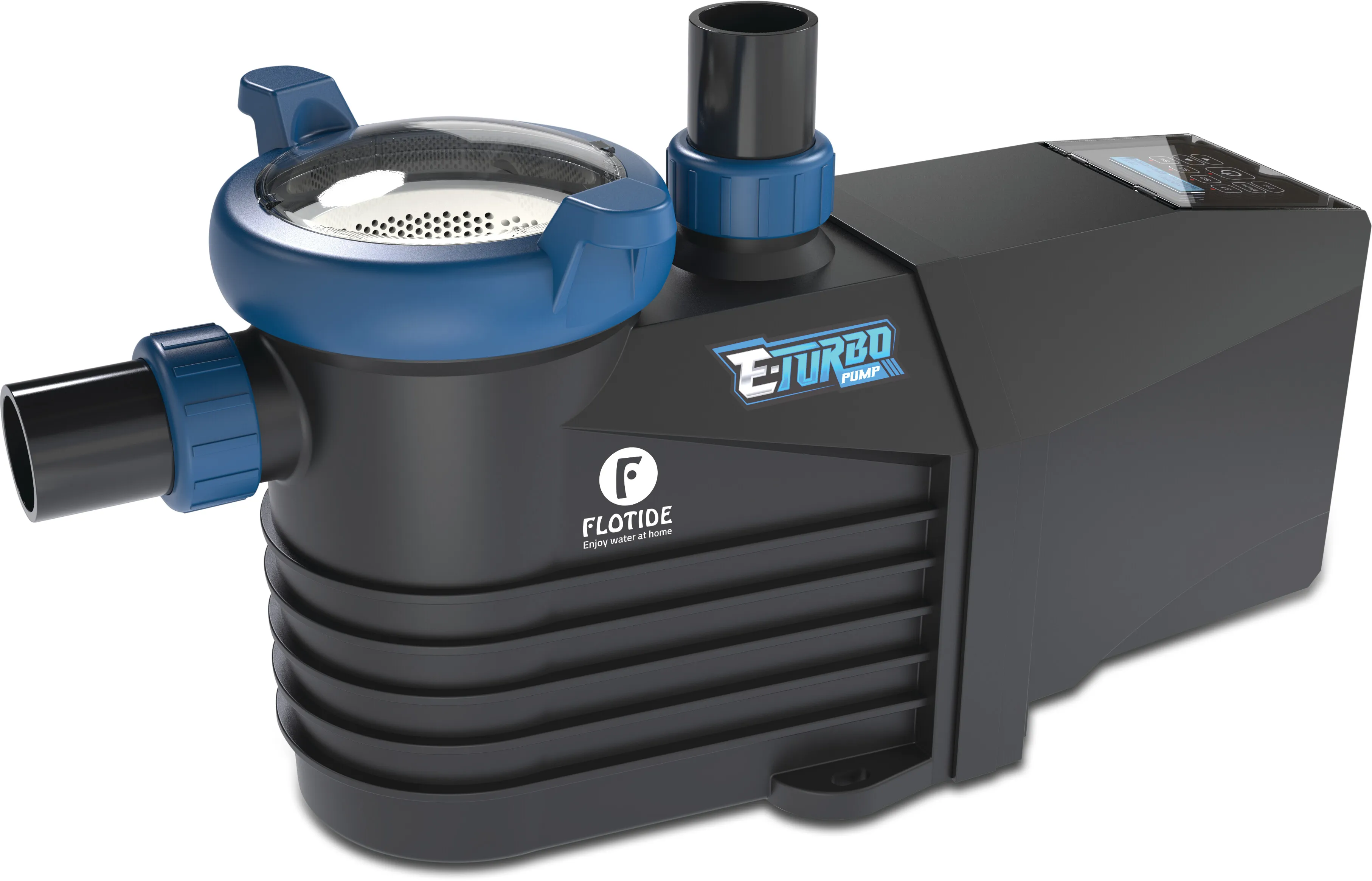 Flotide Inverter Schwimmbadpumpe 50/63 mm Klebeverbindung 3,8A 230VAC Schwarz/Blau Typ ETV 165