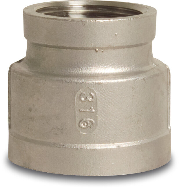 Profec Nr. 240 Reduziermuffe Edelstahl 316 1/2" x 1/4" Innengewinde 16bar