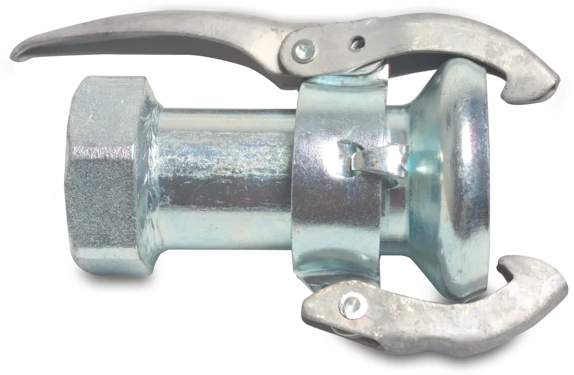 Snelkoppeling staal gegalvaniseerd 50 mm x 2" M-deel Perrot x binnendraad type Perrot