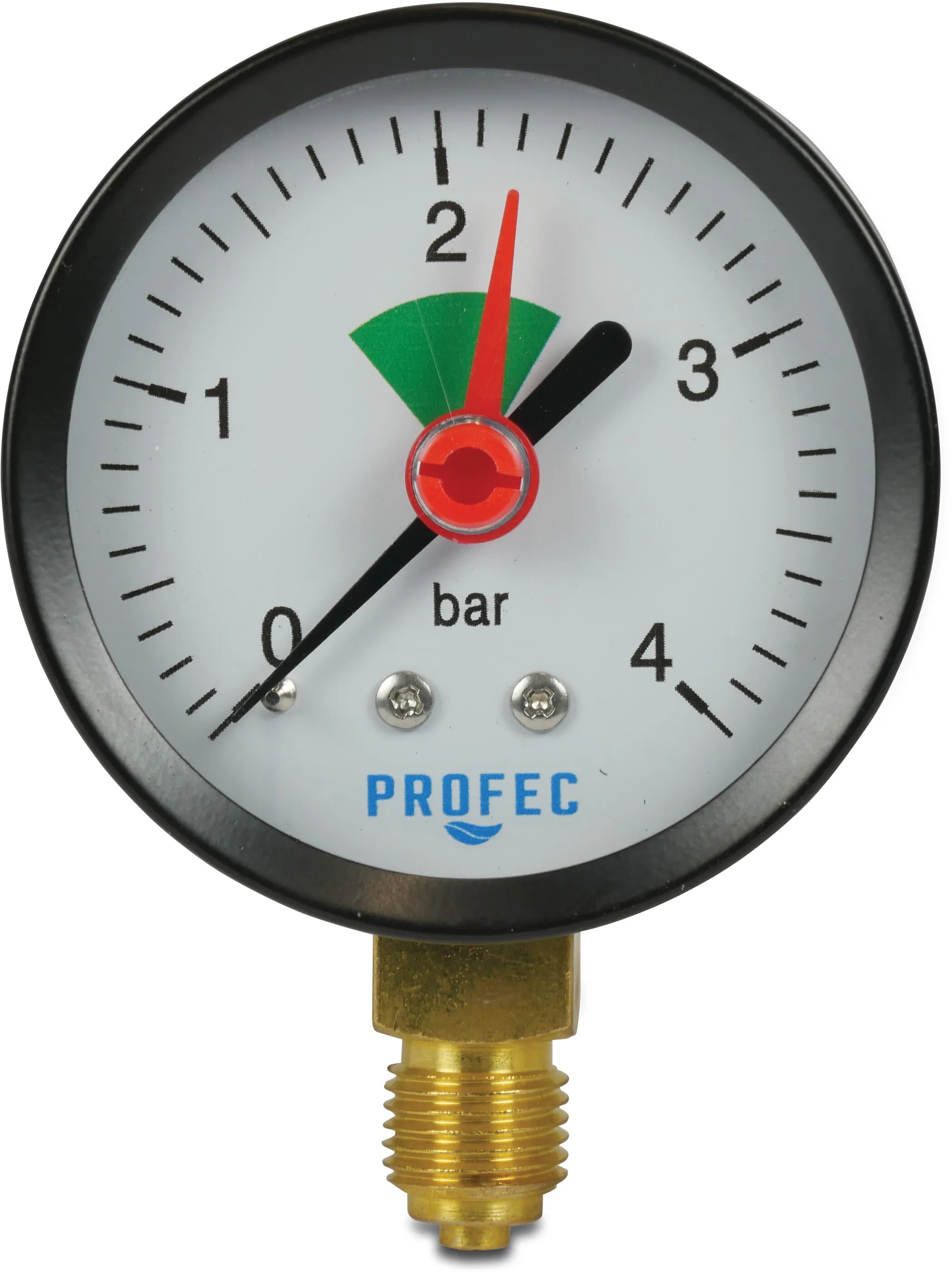 Profec Manometr 63 mm GZ 0 - 4bar czarny typ suchy dolne 1/4"