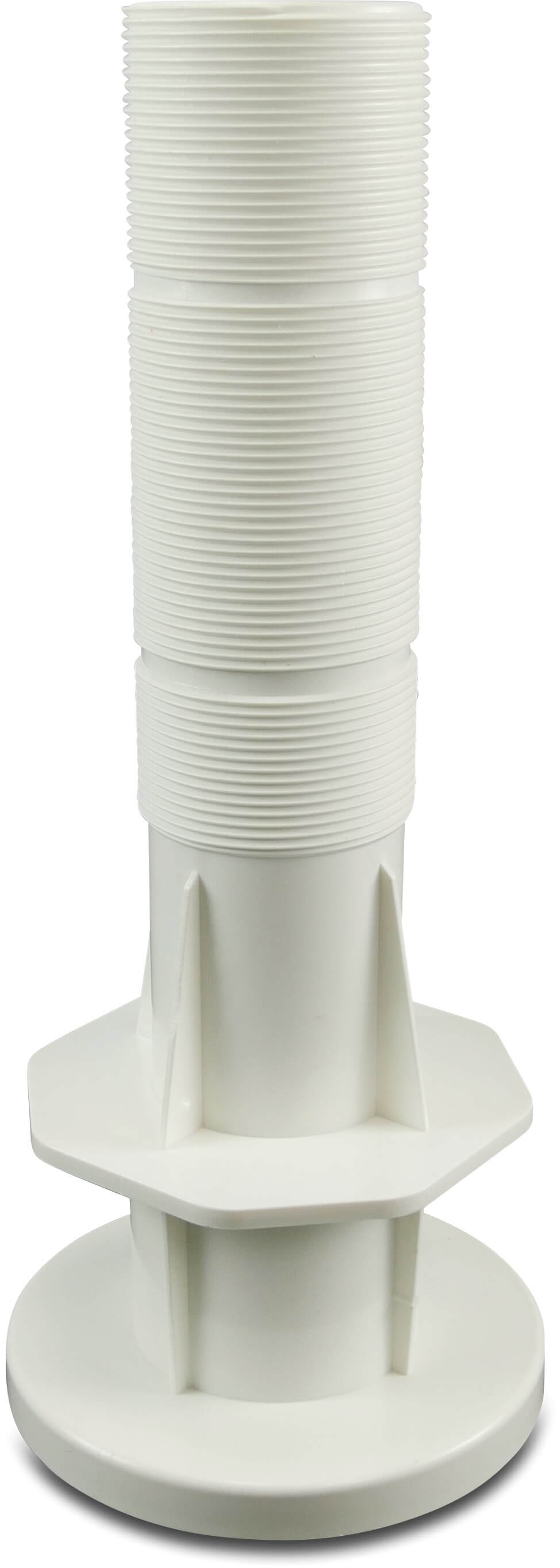 Flotide Wall conduit ABS 50 mm x 1,5" glue socket x female thread white 300 mm