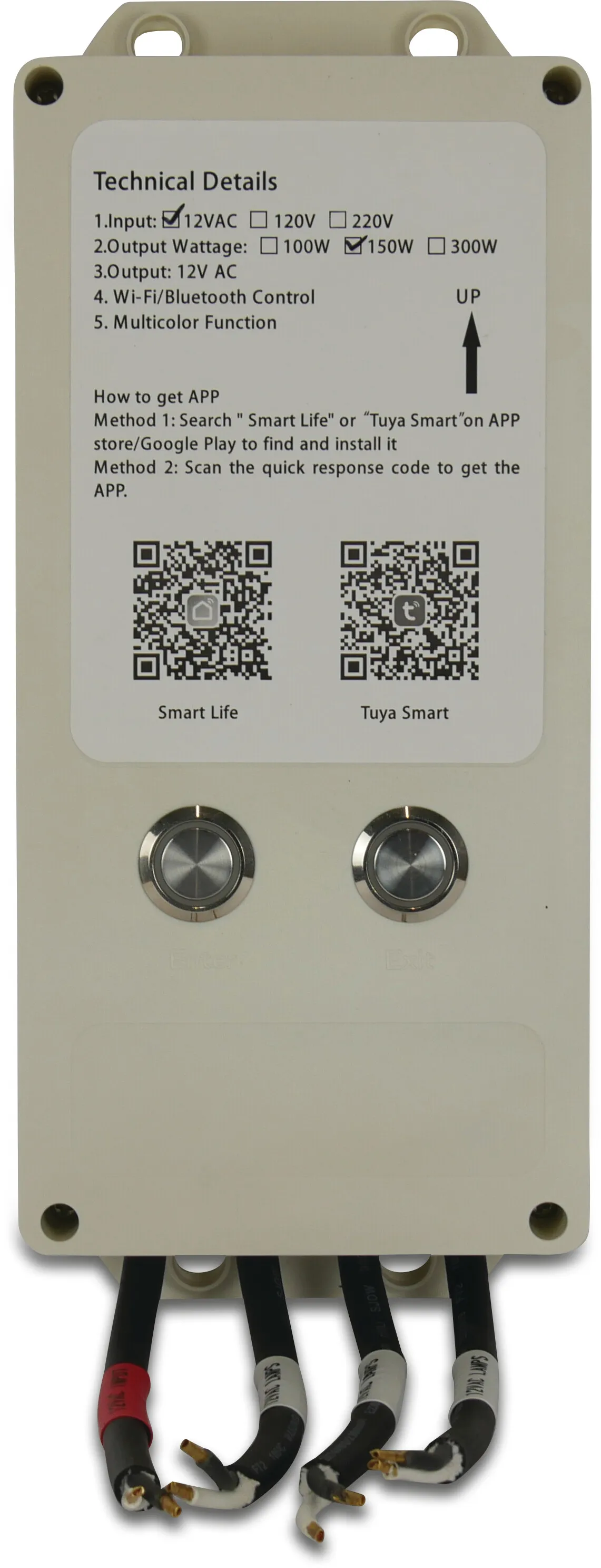 Flotide Wireless control unit with built-in transformer 12VAC 100W