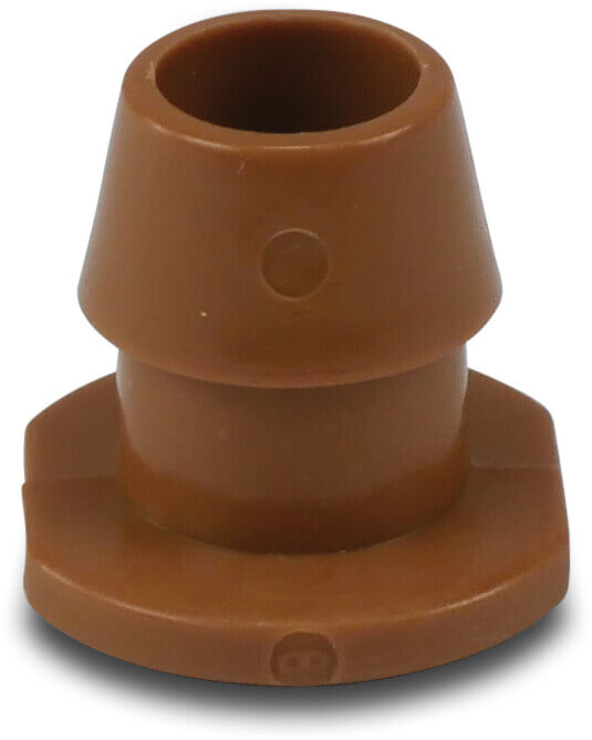 NaanDan Connector plastic 9/12 mm push-in x taper F brown type stand 52