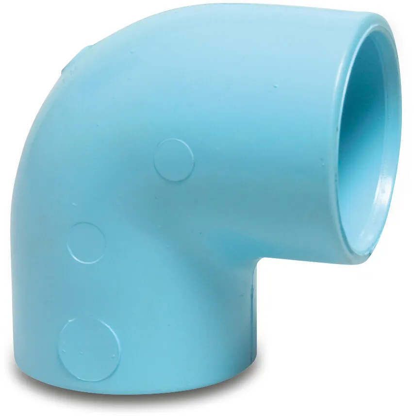 Elbow 90° PVR 20 mm glue socket 12,5bar blue