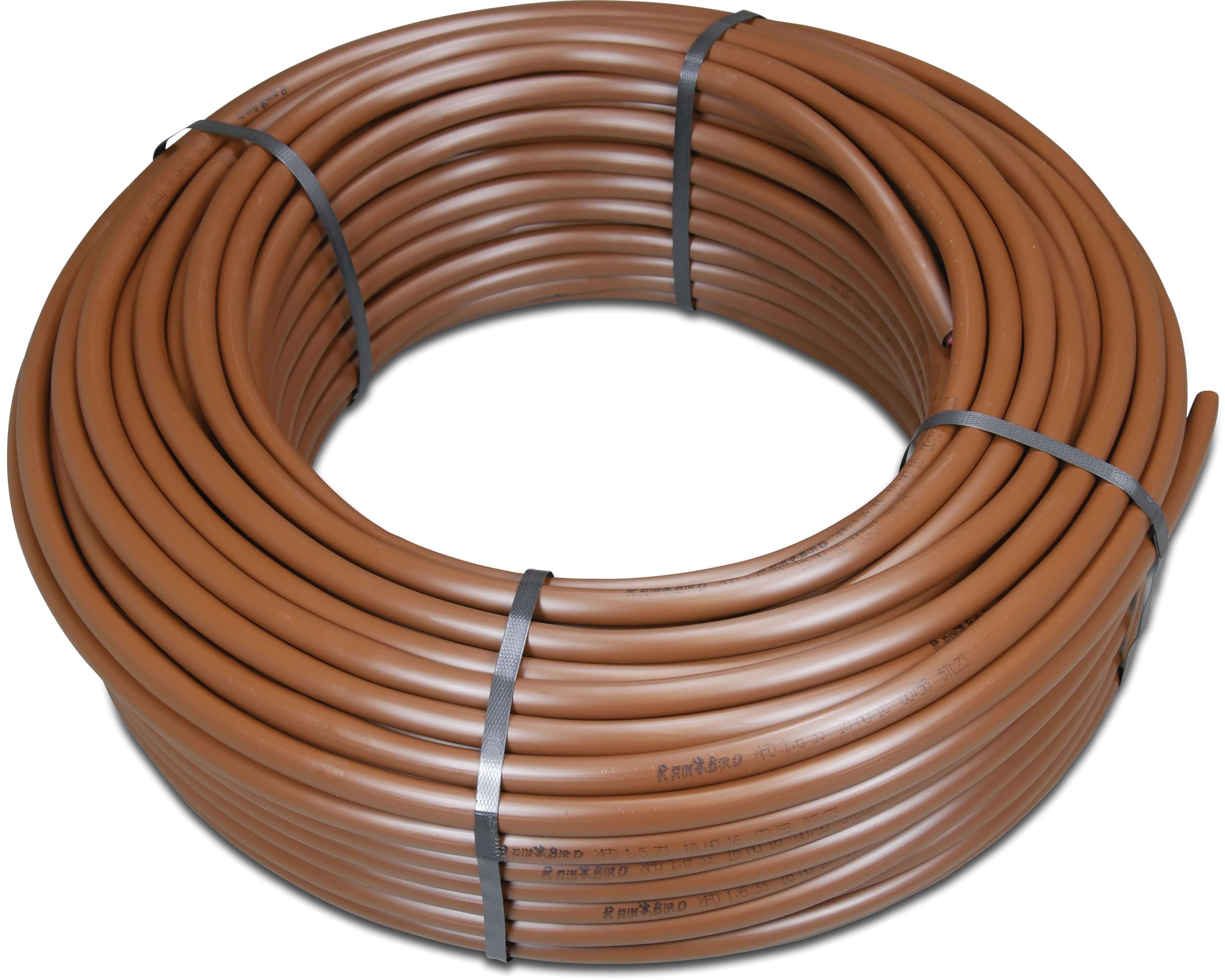 Rain Bird Drip irrigation hose PE 6 mm x 1,0 mm 3ltr/h 15cm brown 30m type Inline micro