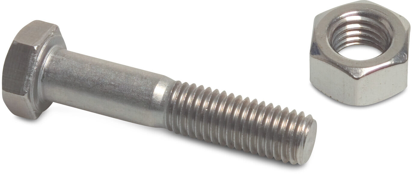 Set bolts + nuts stainless steel A2 M8 x 65 mm 6 bolts + nuts