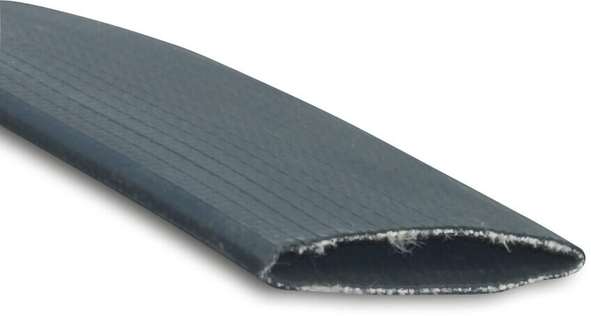Flat hose rubber reinforced with nylon 102 mm 20bar black 100m type Flextex
