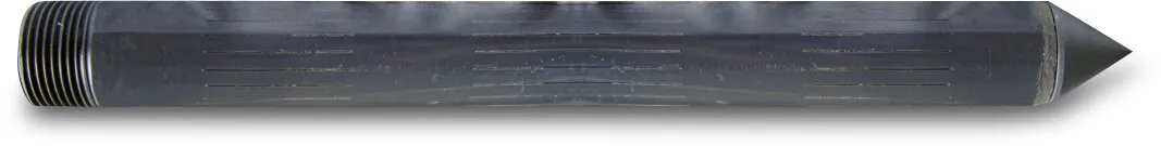 Steckfilter mit Spitze PVC-U 1" Außengewinde 0,3 mm Schwarz 0,5m Typ Rippenausführung