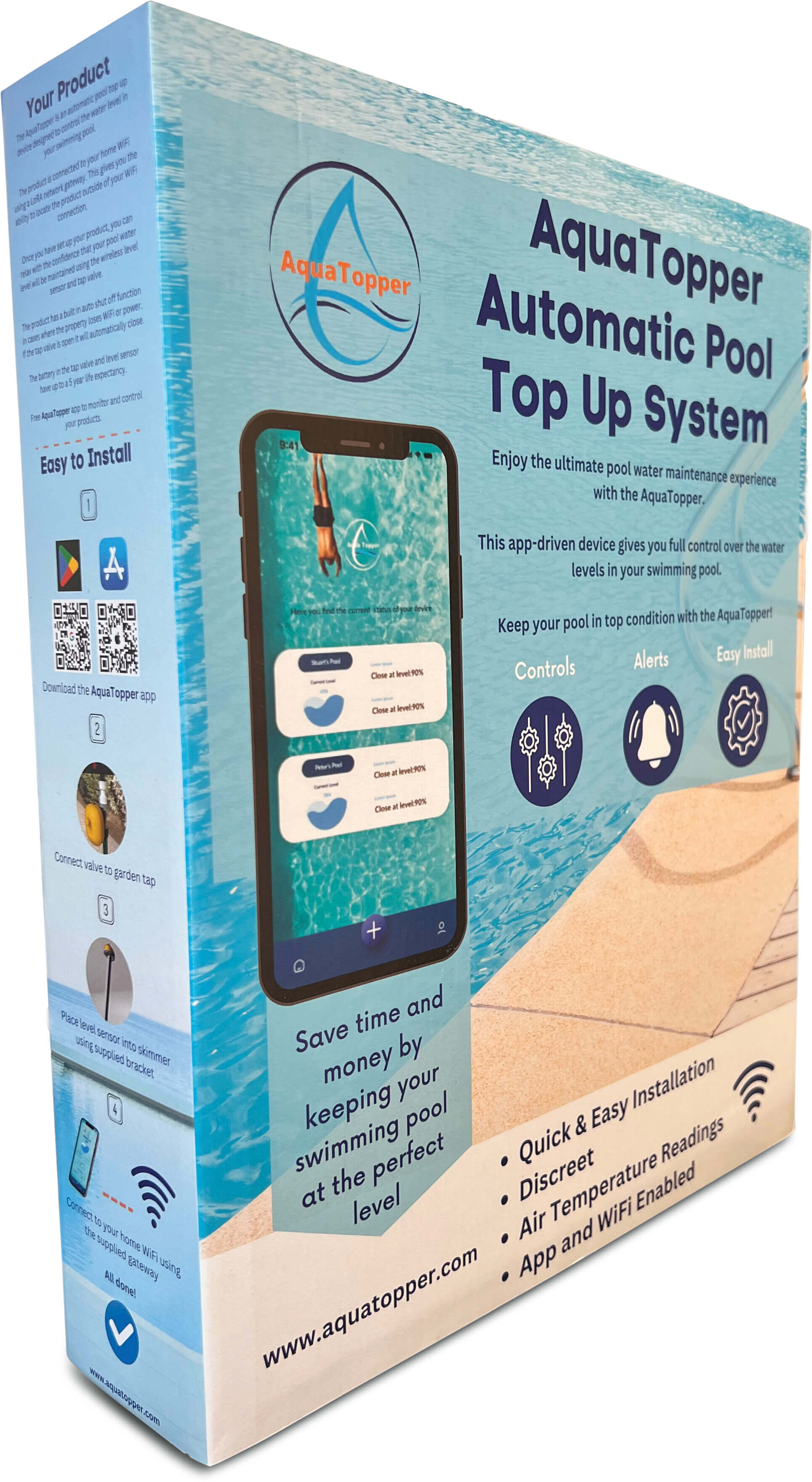 Automatic swimming pool top up device Typ AquaTopper