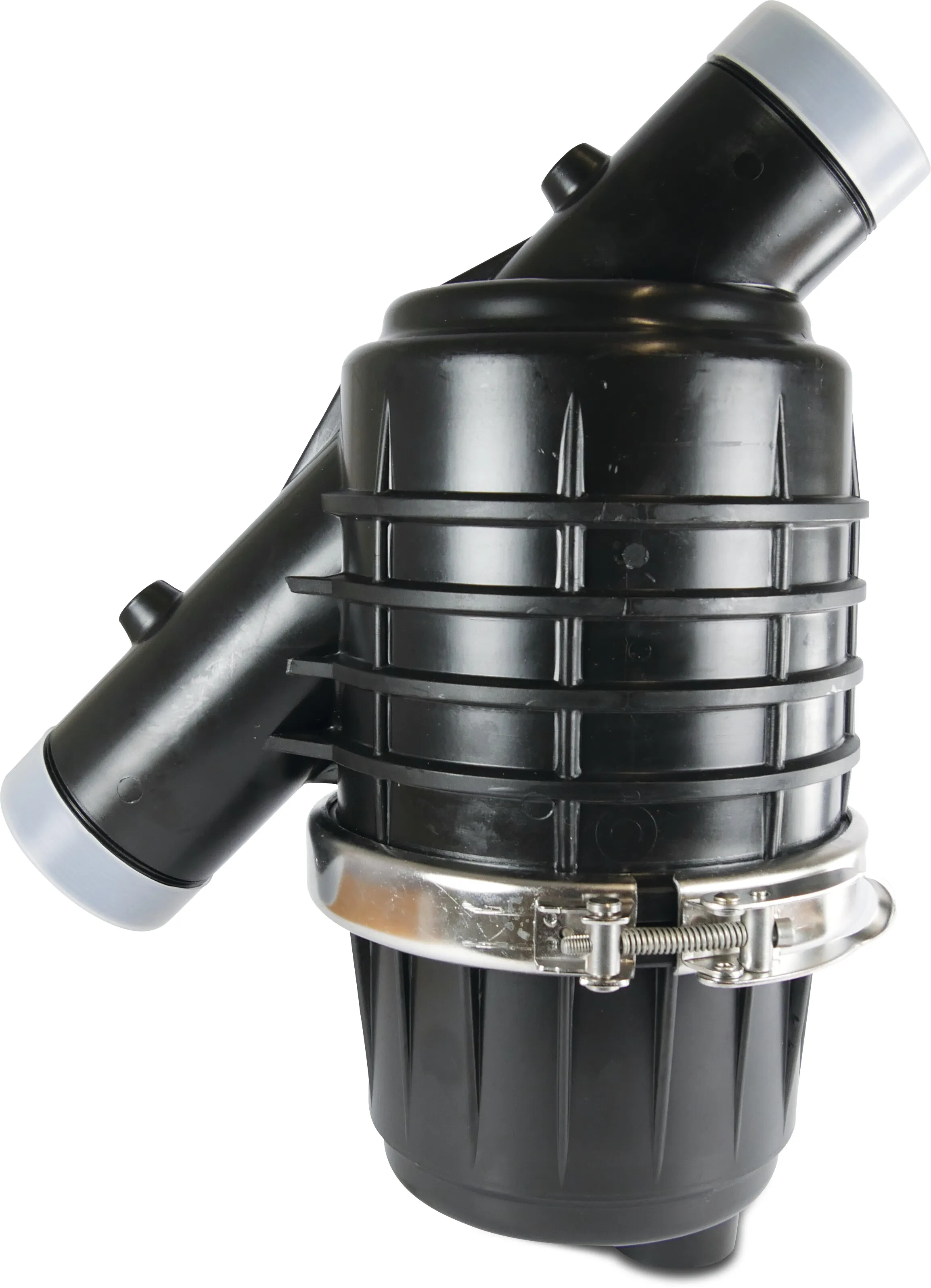 In-Line filter PP 3" utvändig gänga 8bar 300mikron rostfritt stål mask svart type 335