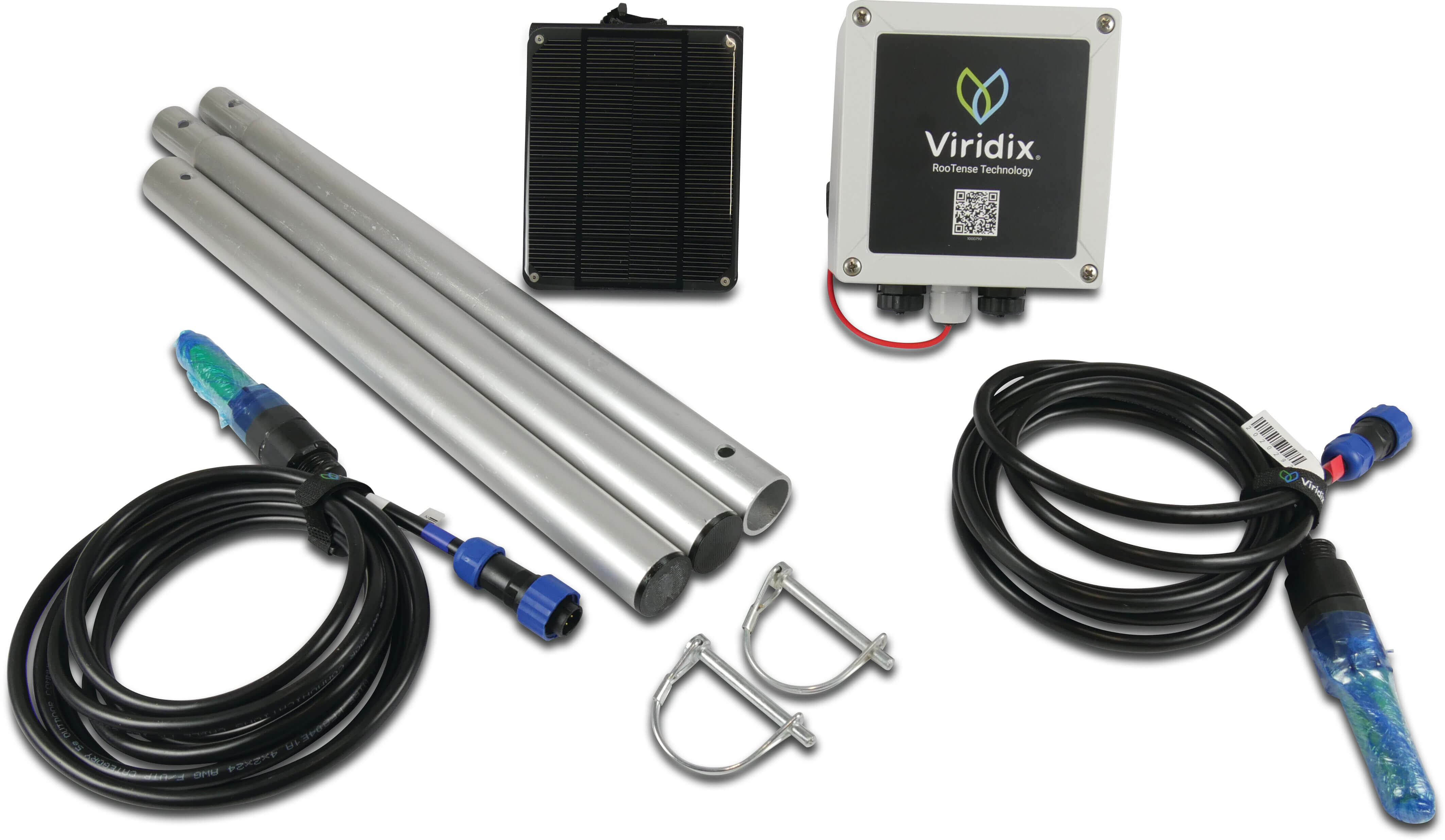 Viridix Gen3 system, including lot device, 2 Rootsense sensors, installation kit and 1-year subscription