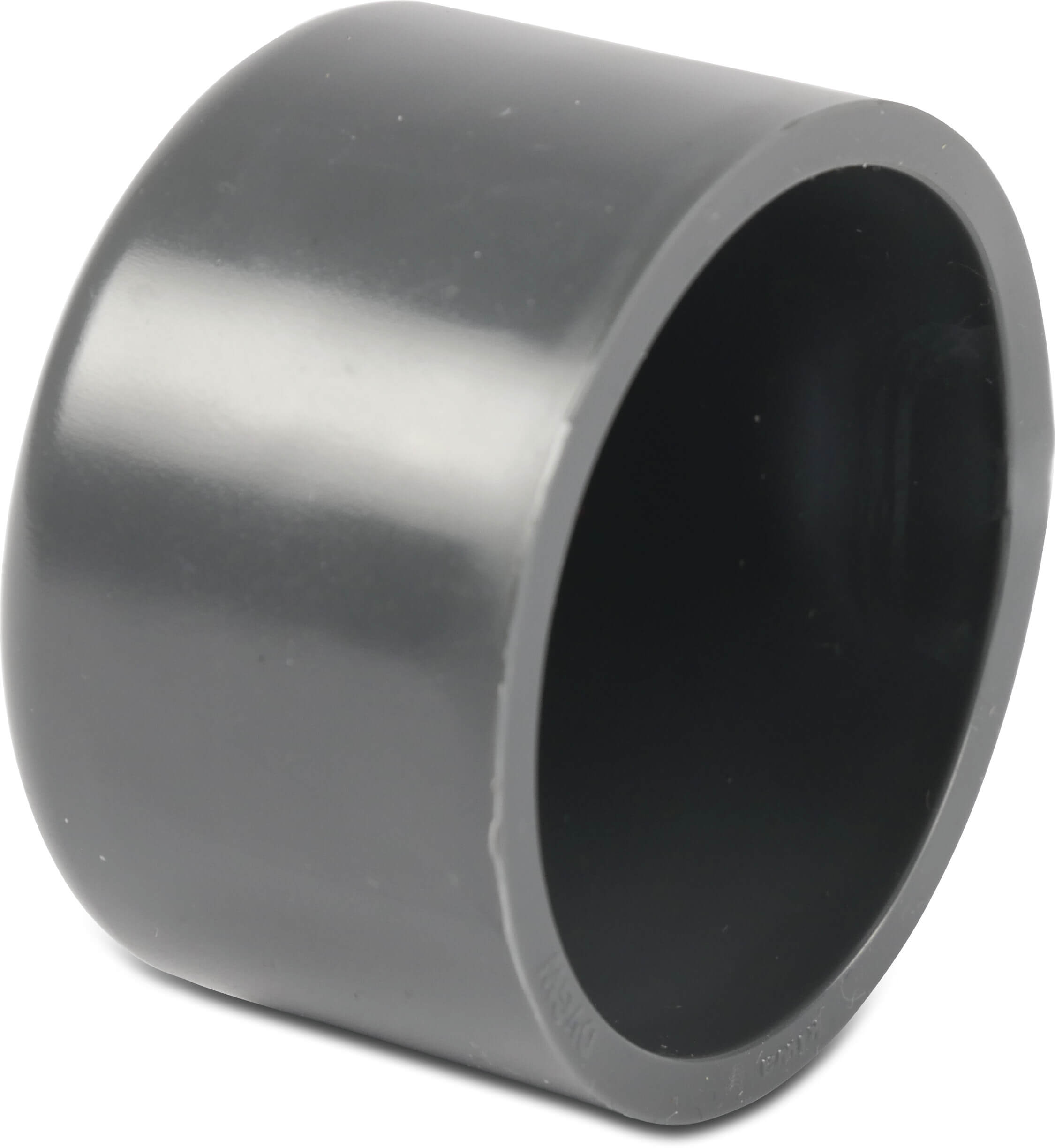 Kappe PVC-U 50 mm Klebemuffe 16bar Grau