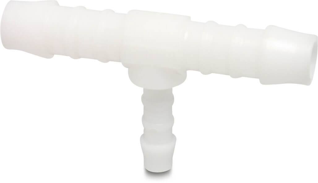 T-Stück 90° Nylon 6 mm x 4 mm x 6 mm Schlauchtülle 10bar Weiß