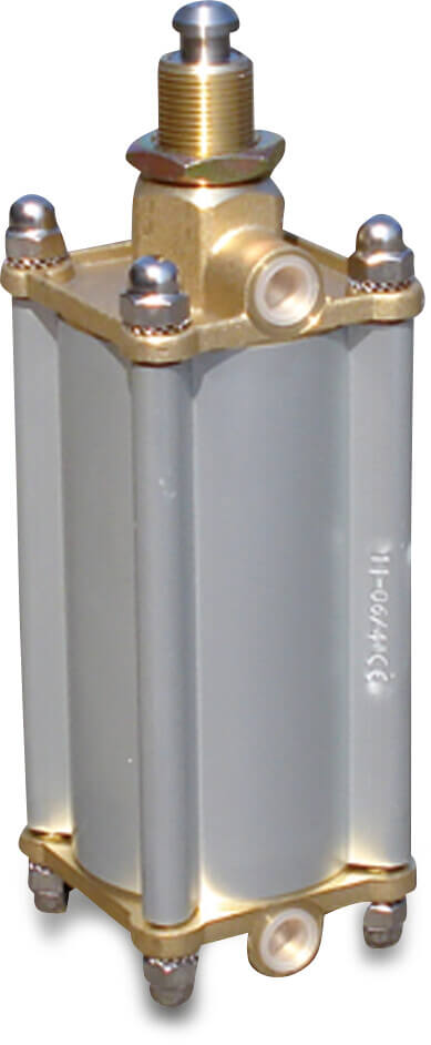 MZ Pneumatic cylinder steel/brass 6" double acting type 57