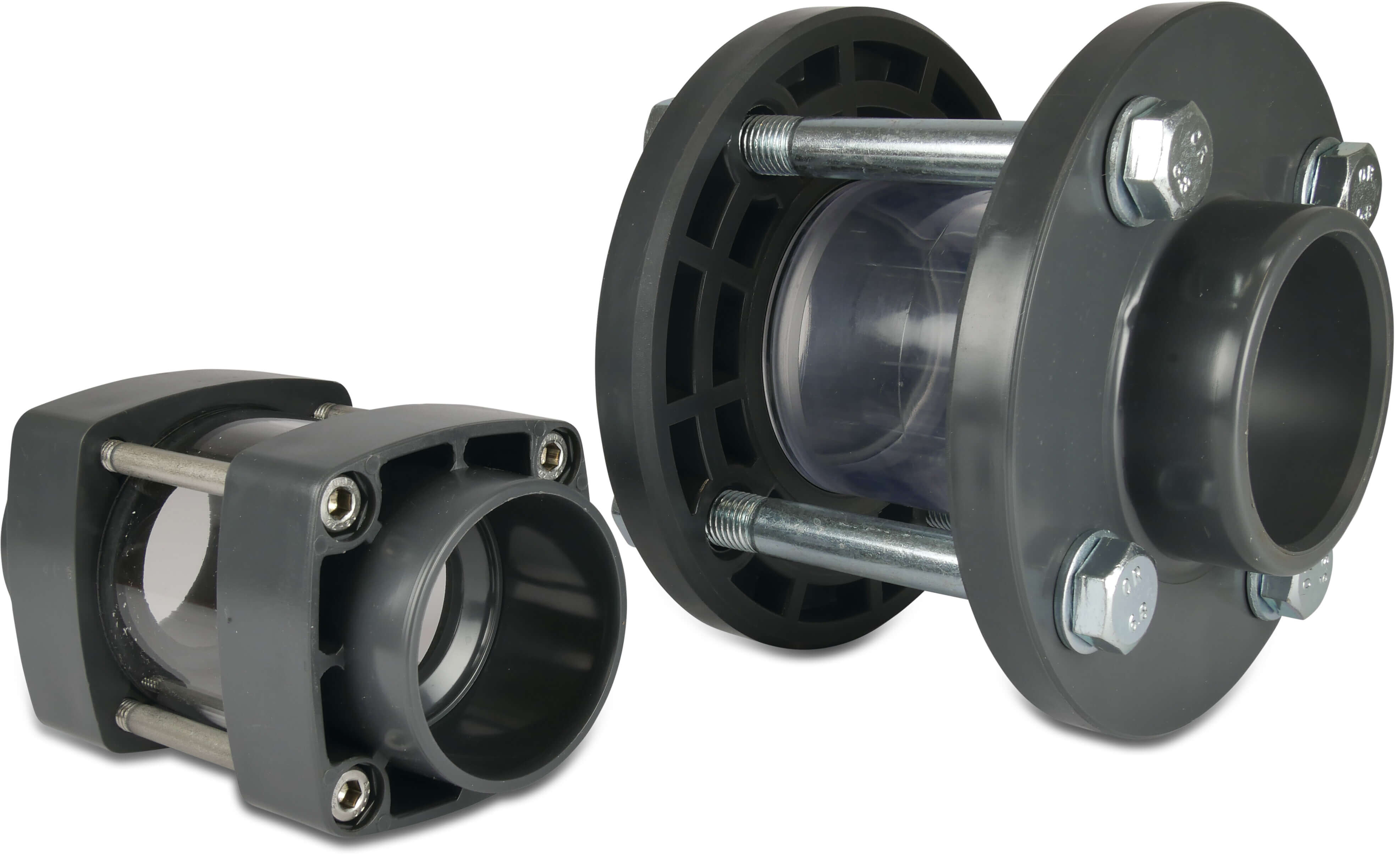 Profec Sight glass PVC-U 160 mm glue socket 10bar DN150 transparent type B