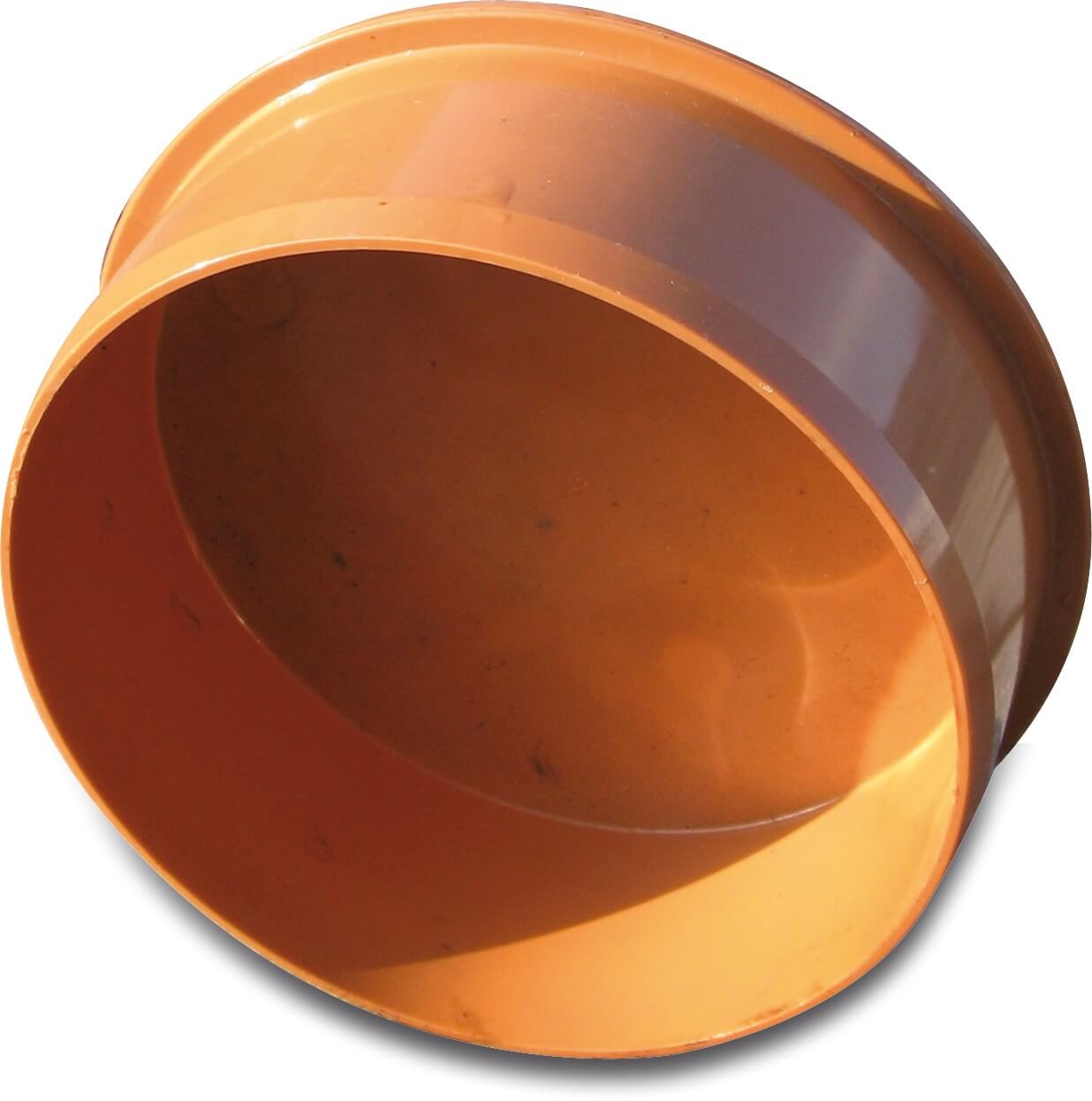 Drainage plug PVC-U 110 mm SN4 spigot redbrown