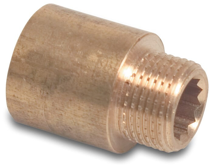 Profec Nr. 230 Socket brass 1/2" male thread x female thread 30bar 10 mm