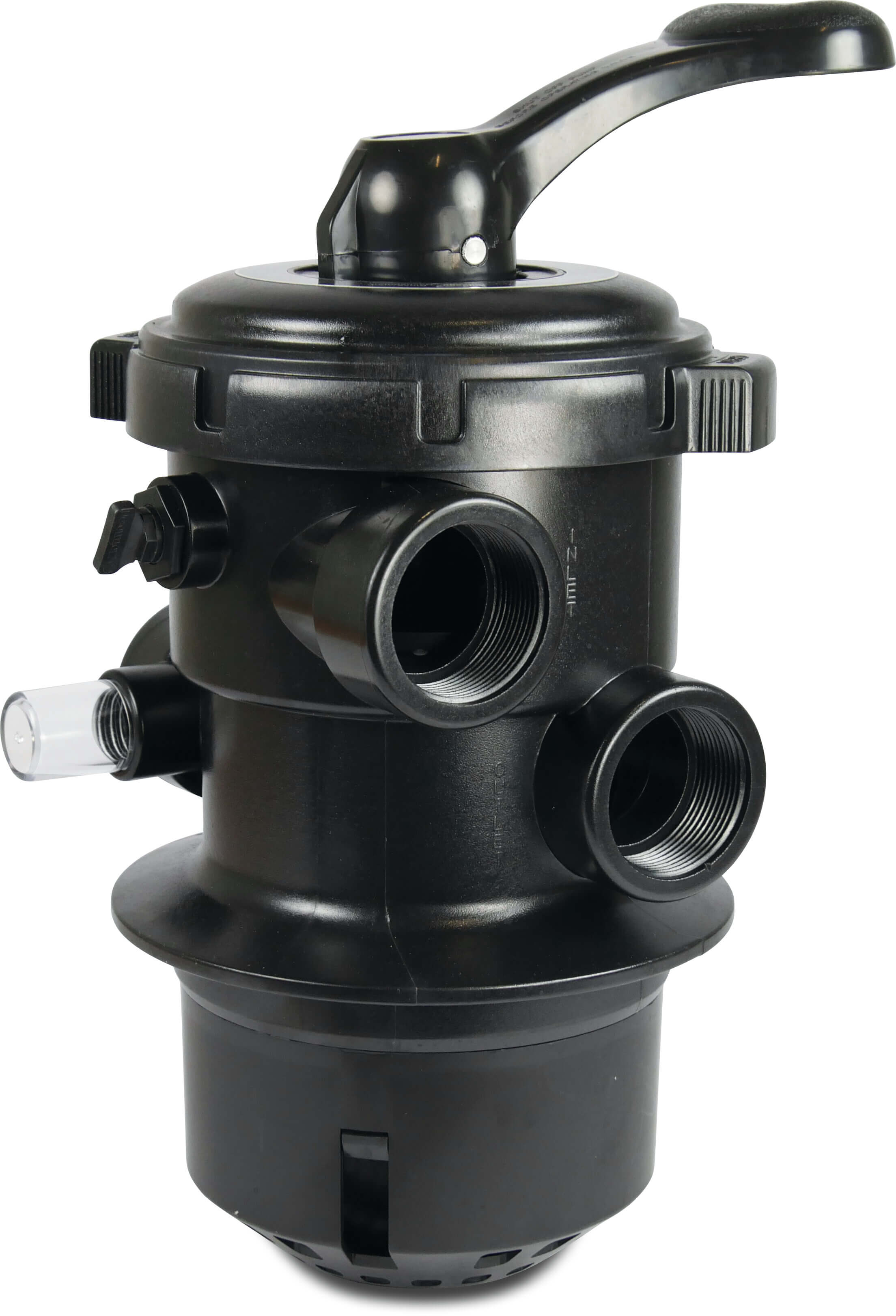 Flotide Mehrwegeventile 1 1/2" Innengewinde 4bar Schwarz 6-Wege Typ Mega MFV 6-wege Schelle Ventil