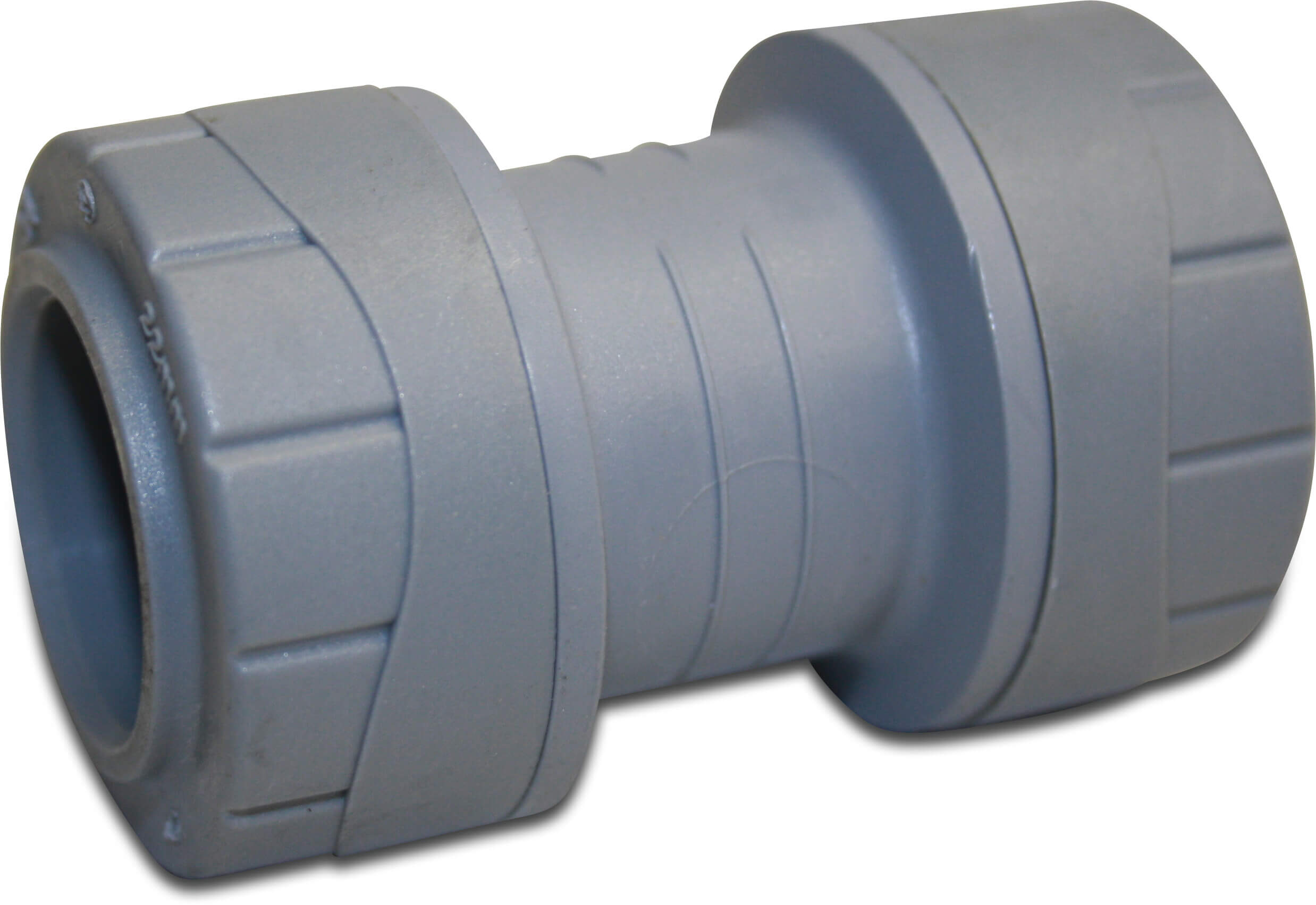 Twin-Rohr muffe Polybutylen 22 mm Einsteck Grau