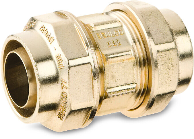 Beulco Socket brass 40 mm compression SDR9 10bar KIWA type 7705