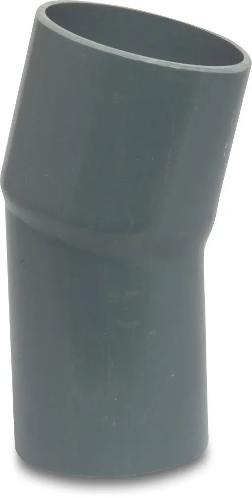Profec Long bend 15° PVC-U 250 mm glue socket x glue spigot 12,5bar grey type made from tubing