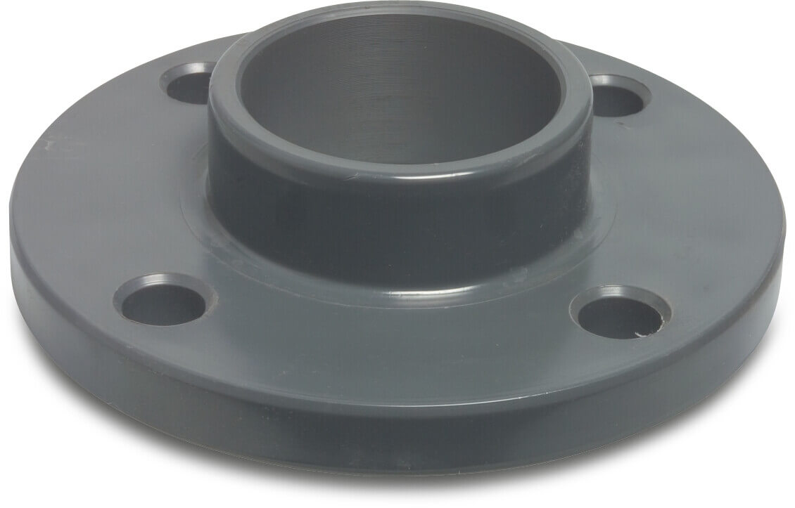 Profec Klebeflansch PVC-U DN100 x 110 mm DIN Flansch x Klebemuffe 16bar DN100 Grau PN10/16