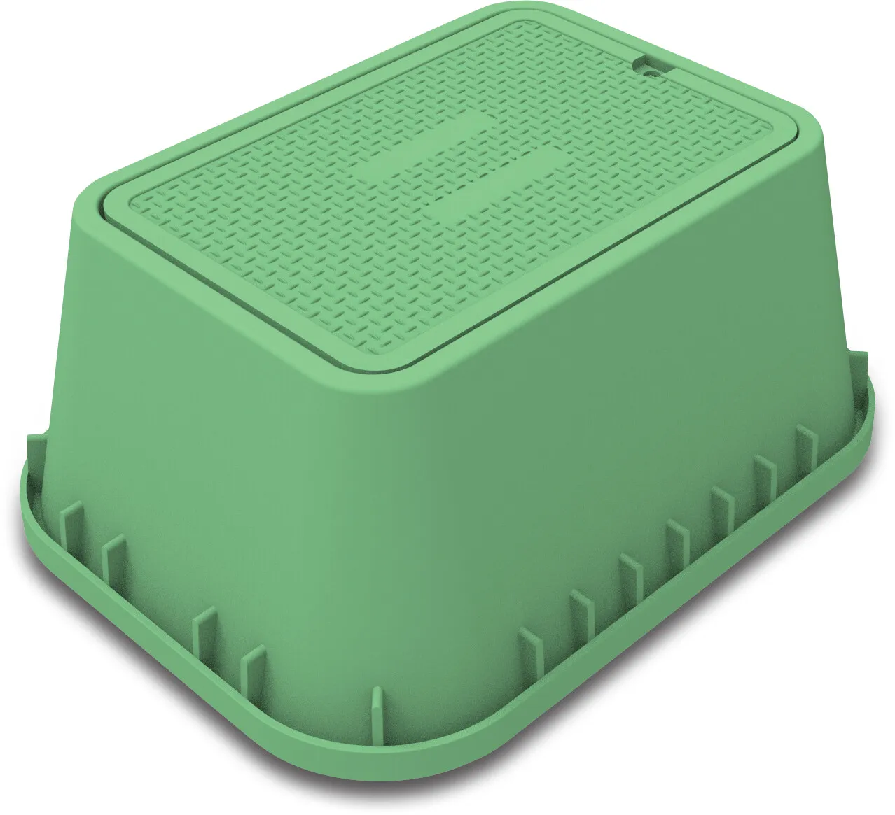 Hydrantput rechthoekig HDPE groen type VB-1324