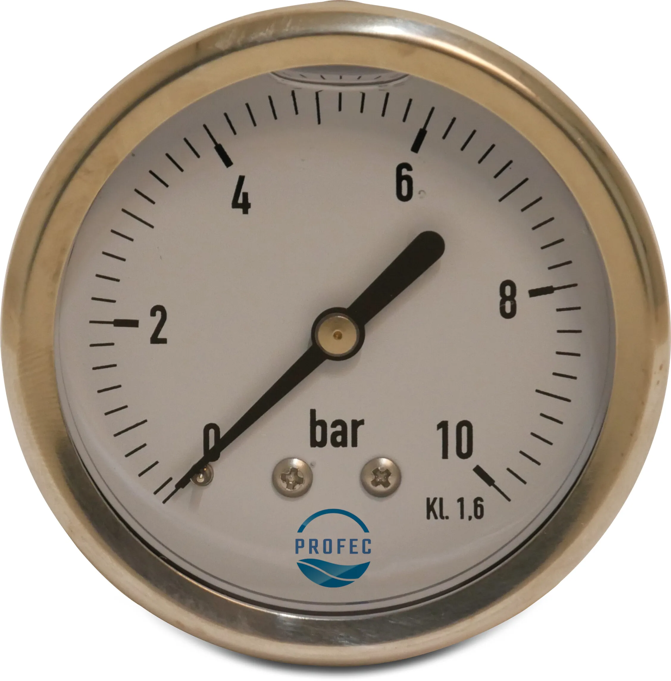 Profec Manometer 63 mm buitendraad 0 - 6bar type glycerine gevuld achteraansluiting 1/4"