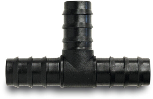 Barbed T-piece 90° PP 32 mm barbed 4bar black