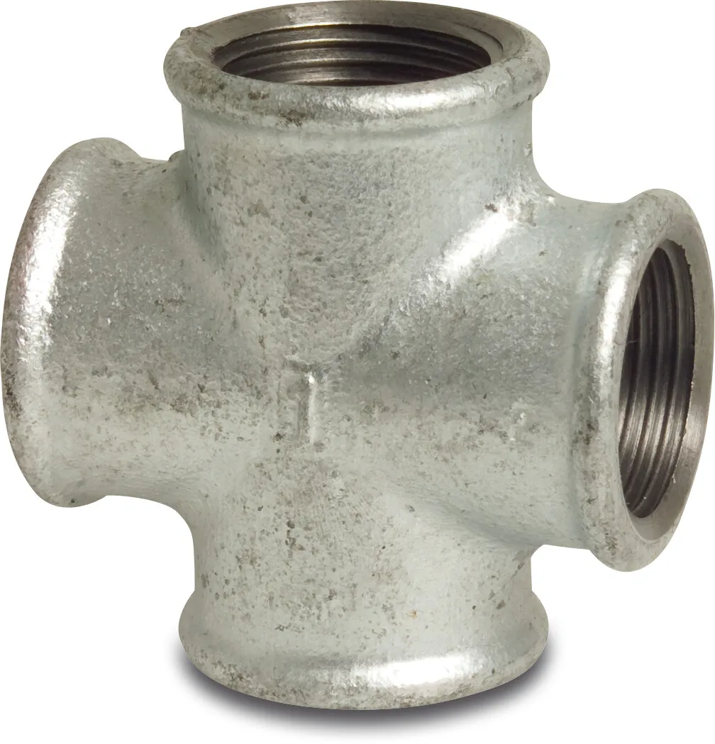 Profec Nr. 180 Cross-piece cast iron galvanised 3/4" female thread 25bar DVGW