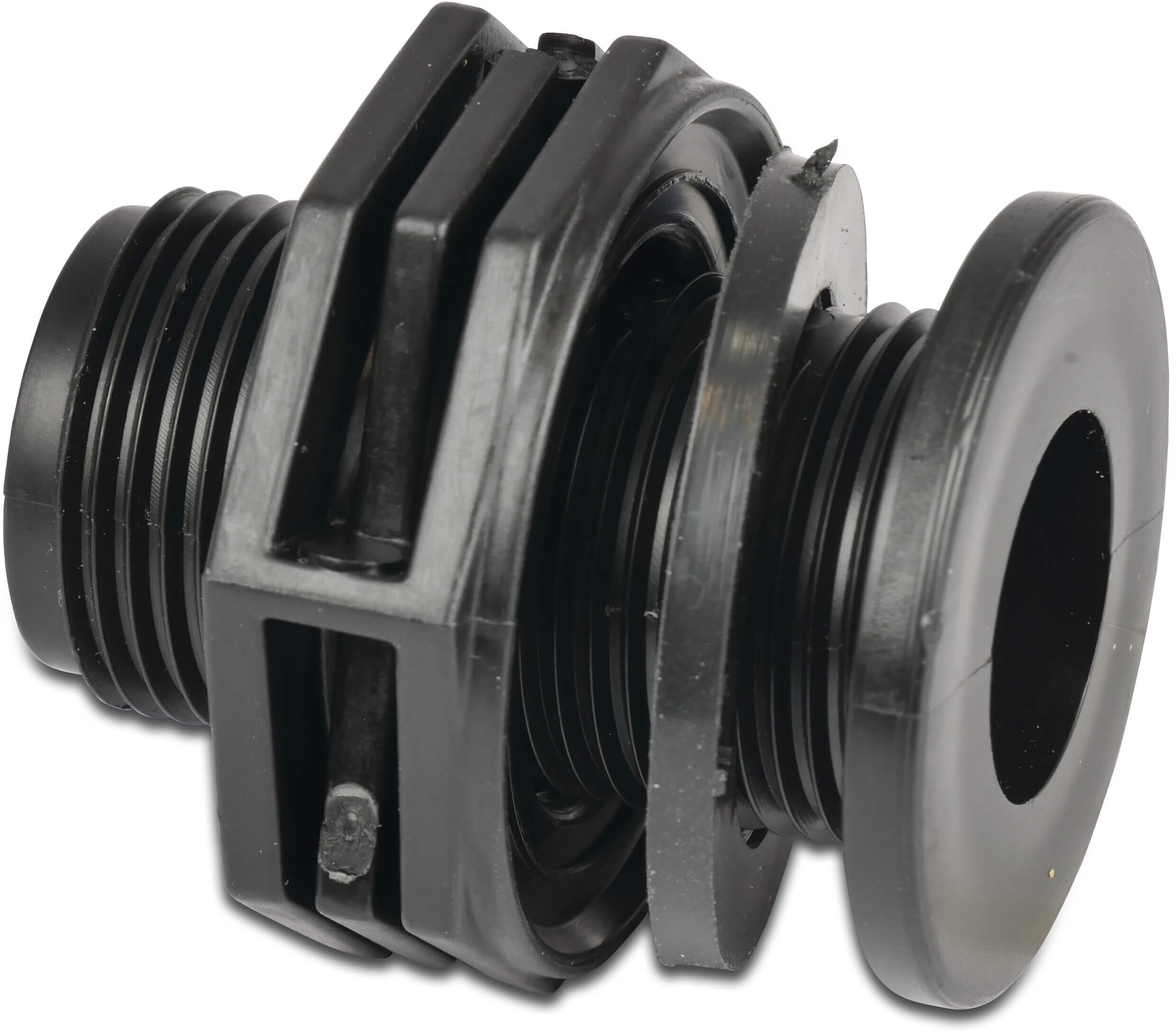 Profec Bulkhead fitting PP 1/2" male thread 10bar black