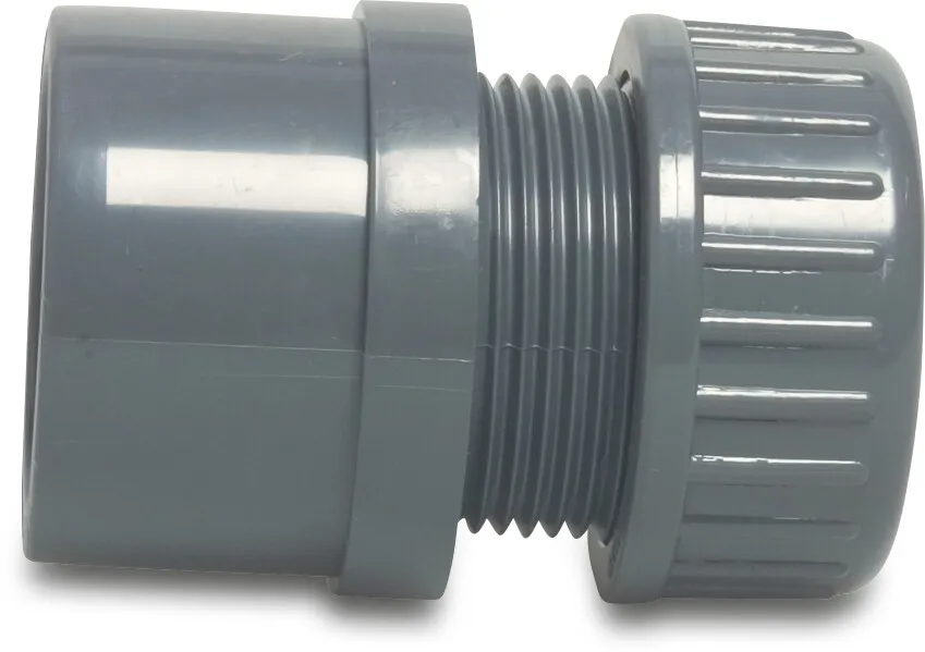 VDL Adaptor socket PVC-U 50/40 mm x 32 mm glue socket/glue spigot x compression 10bar grey type Hard