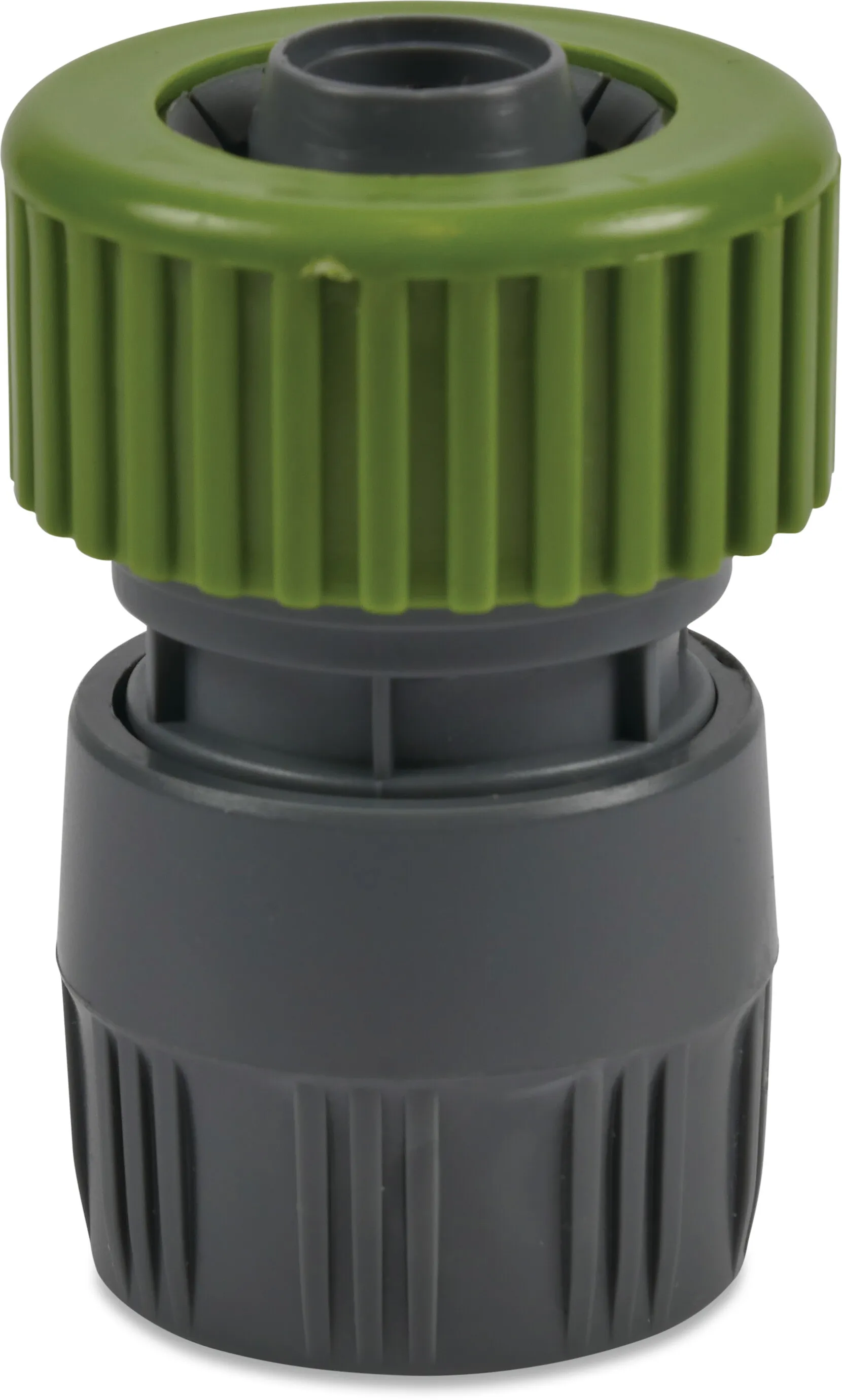 Flotide Slangekobling PVC-U 12 mm spænd x hun klik grå/grøn