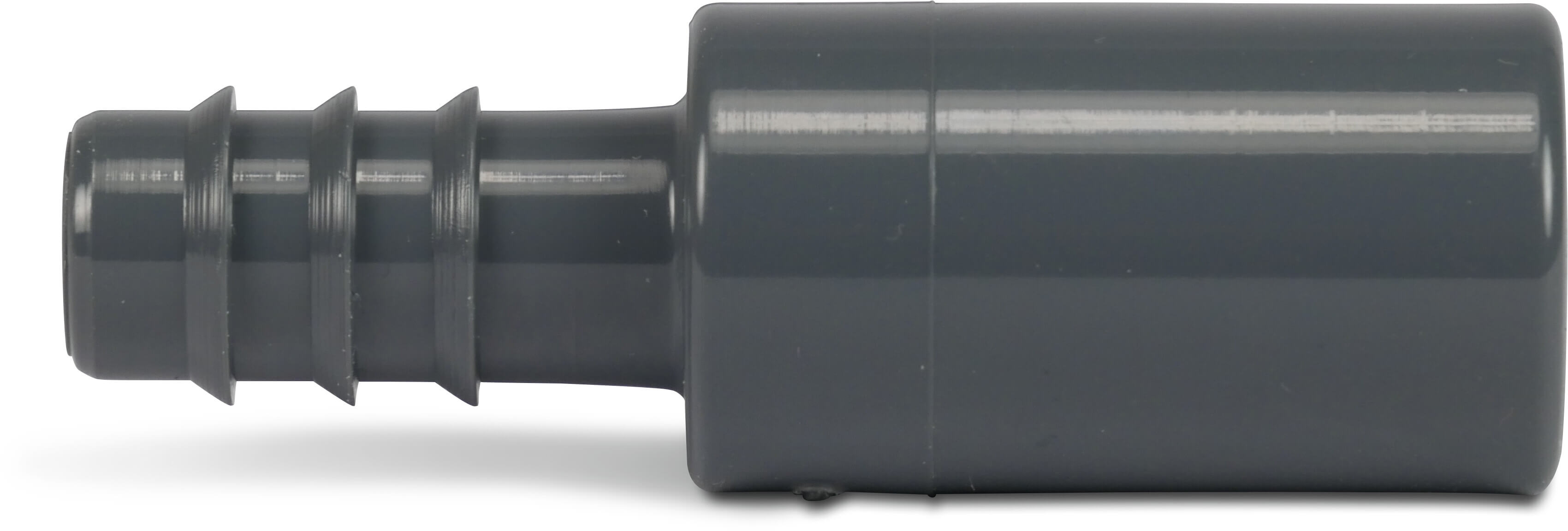 VDL Adaptor bush PVC glue spigot x barbed grey