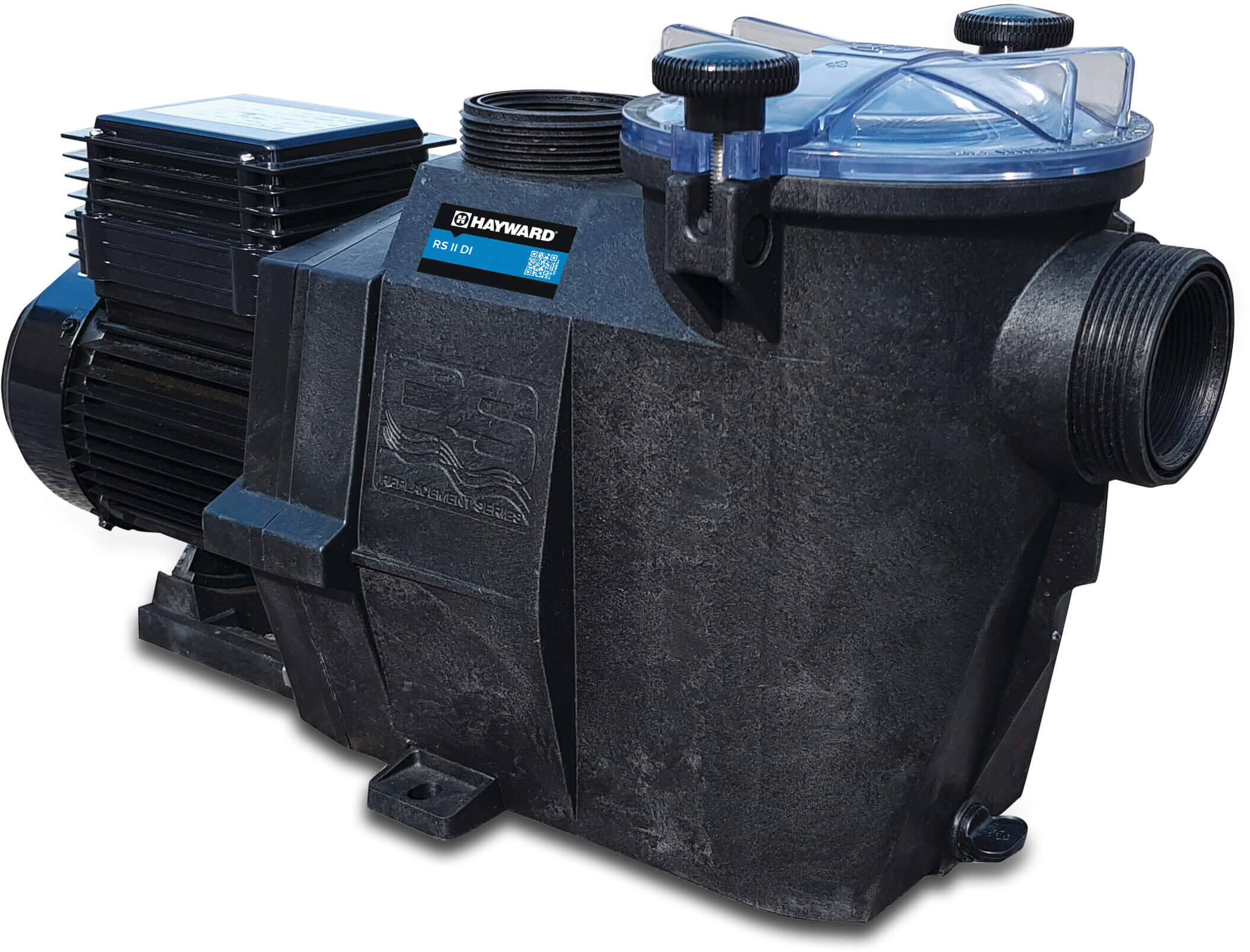 Hayward Schwimmbadpumpe PP GF 50 mm Klebemuffe 4,15A 230VAC Schwarz Typ RS II 30111 1PS