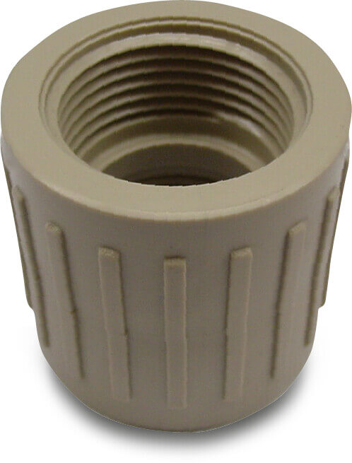 Muffe PP 1" Innengewinde 10bar Beige