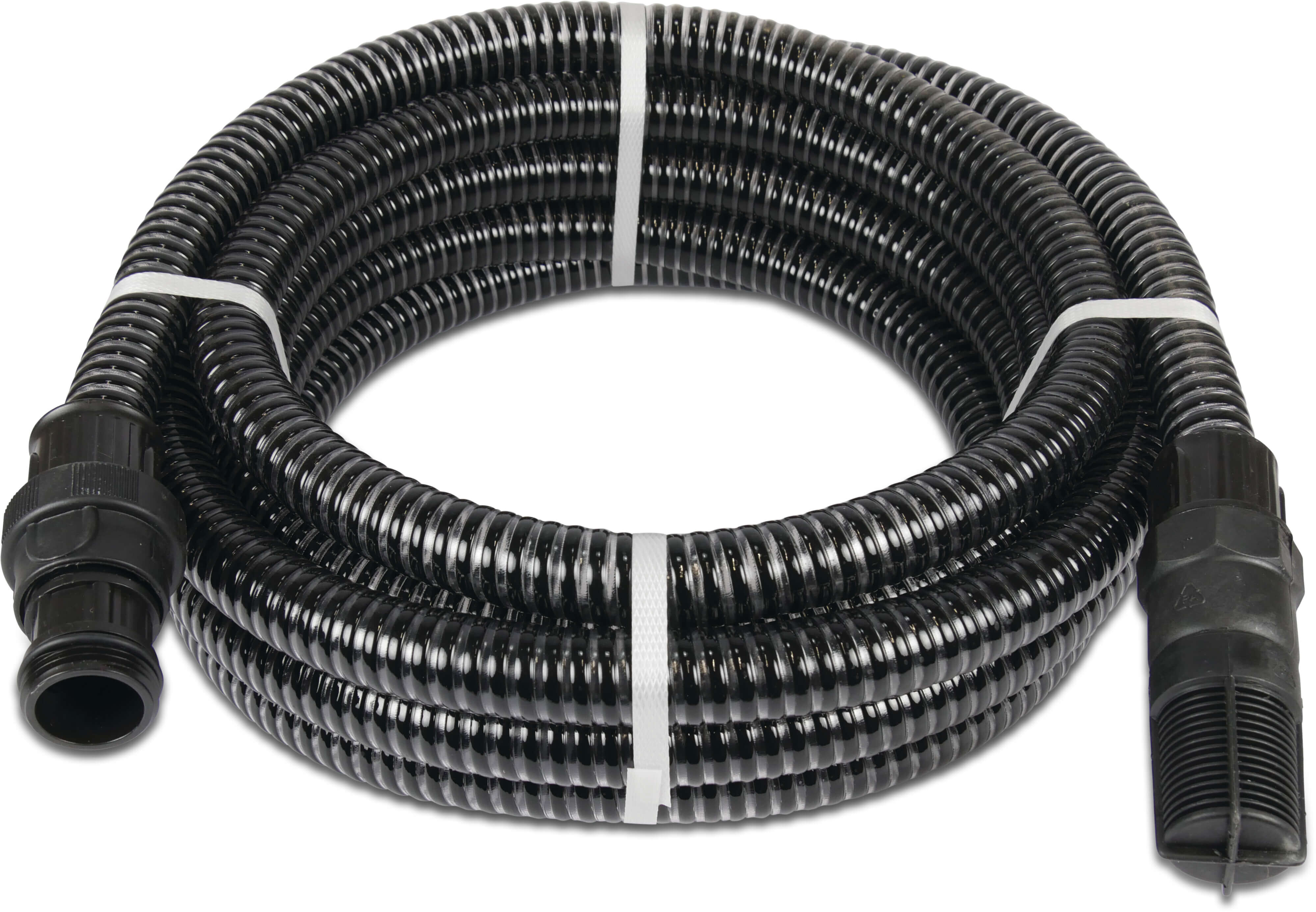 Saugschlauchgarnitur PVC 1" Außengewinde 4m