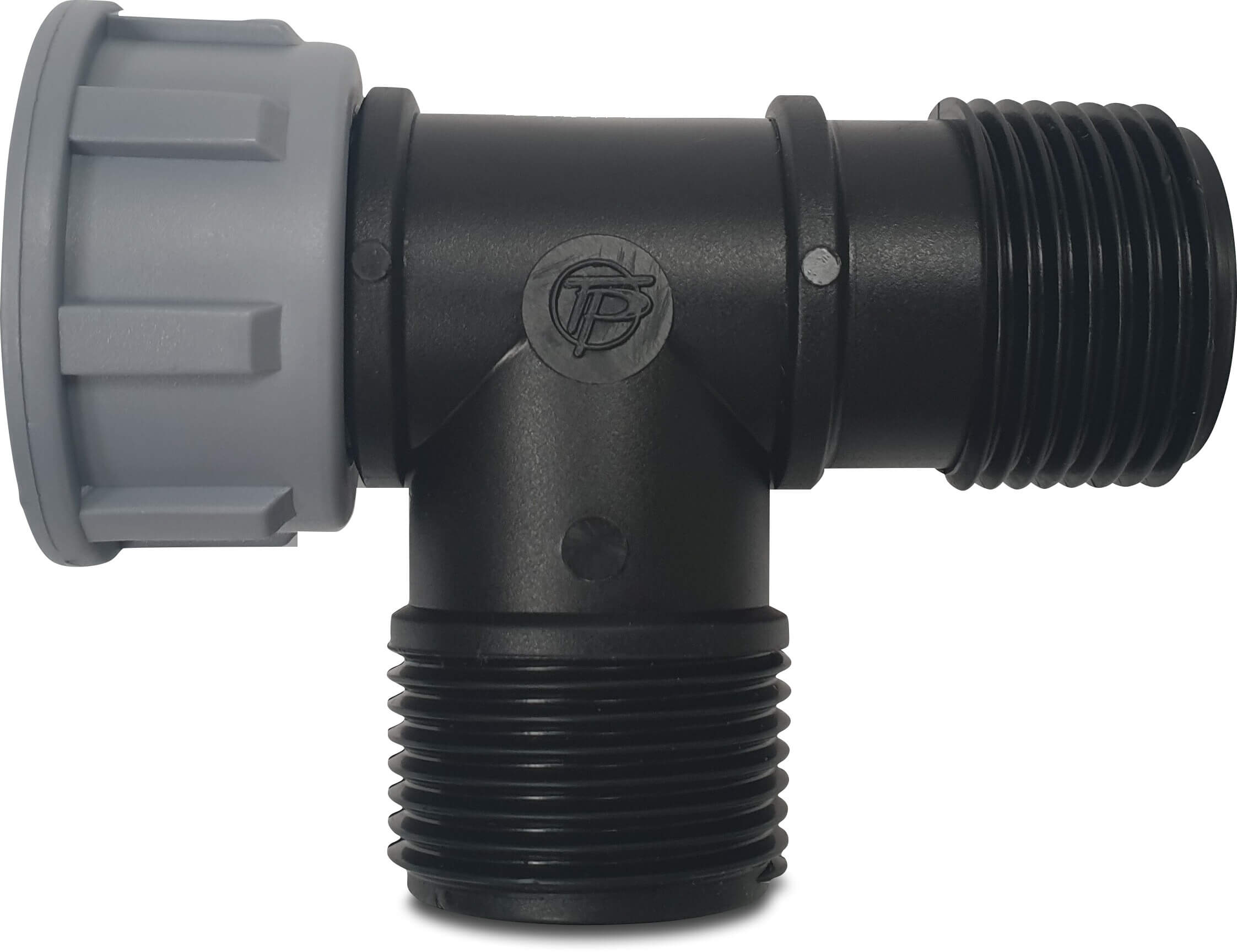 Tavlit Swivel T-stuk 90° PP 1" binnendraad x buitendraad x buitendraad 10bar type with O-ring