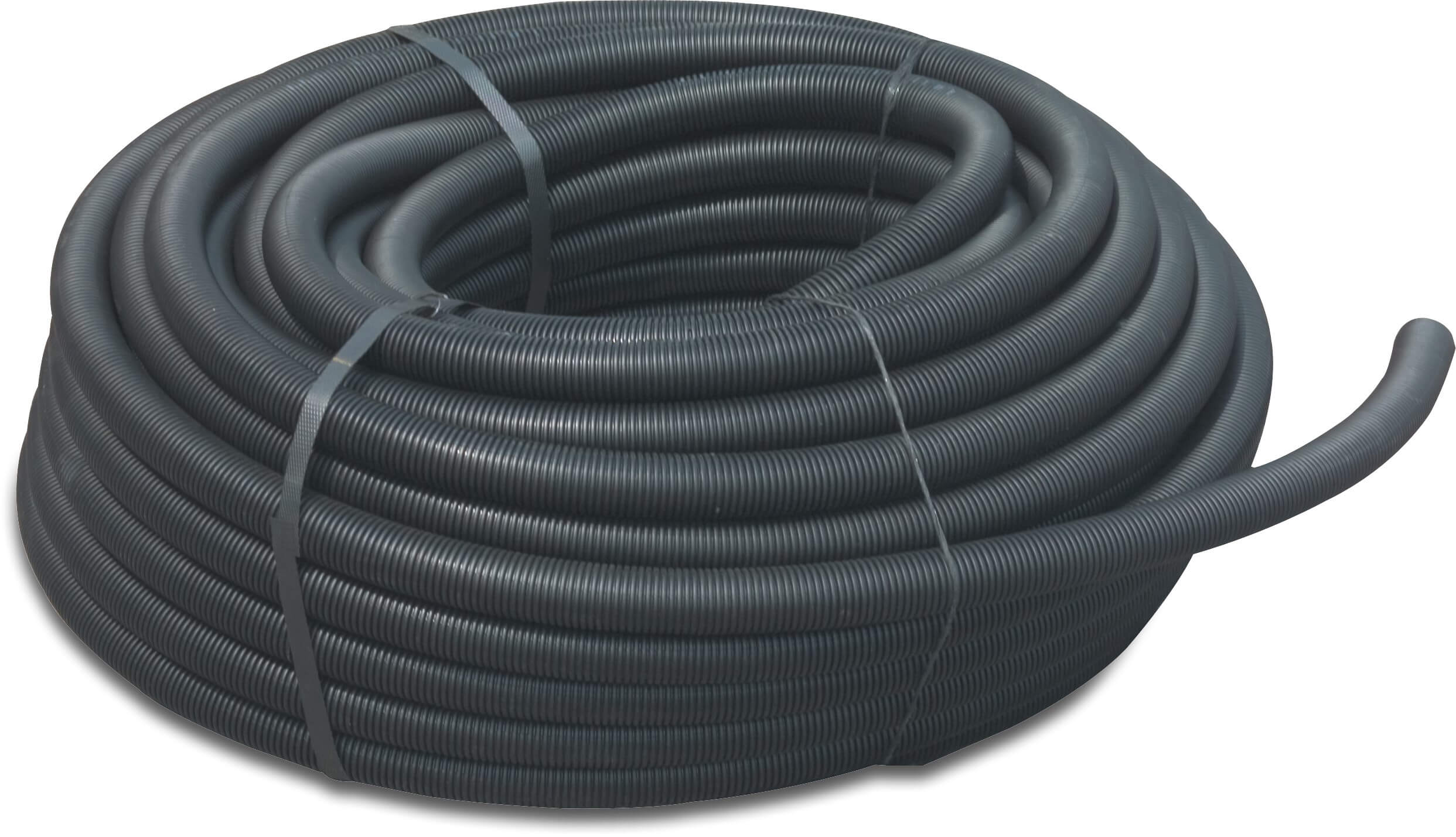 Cable protection pipe PVC-U 16 mm plain black 50m