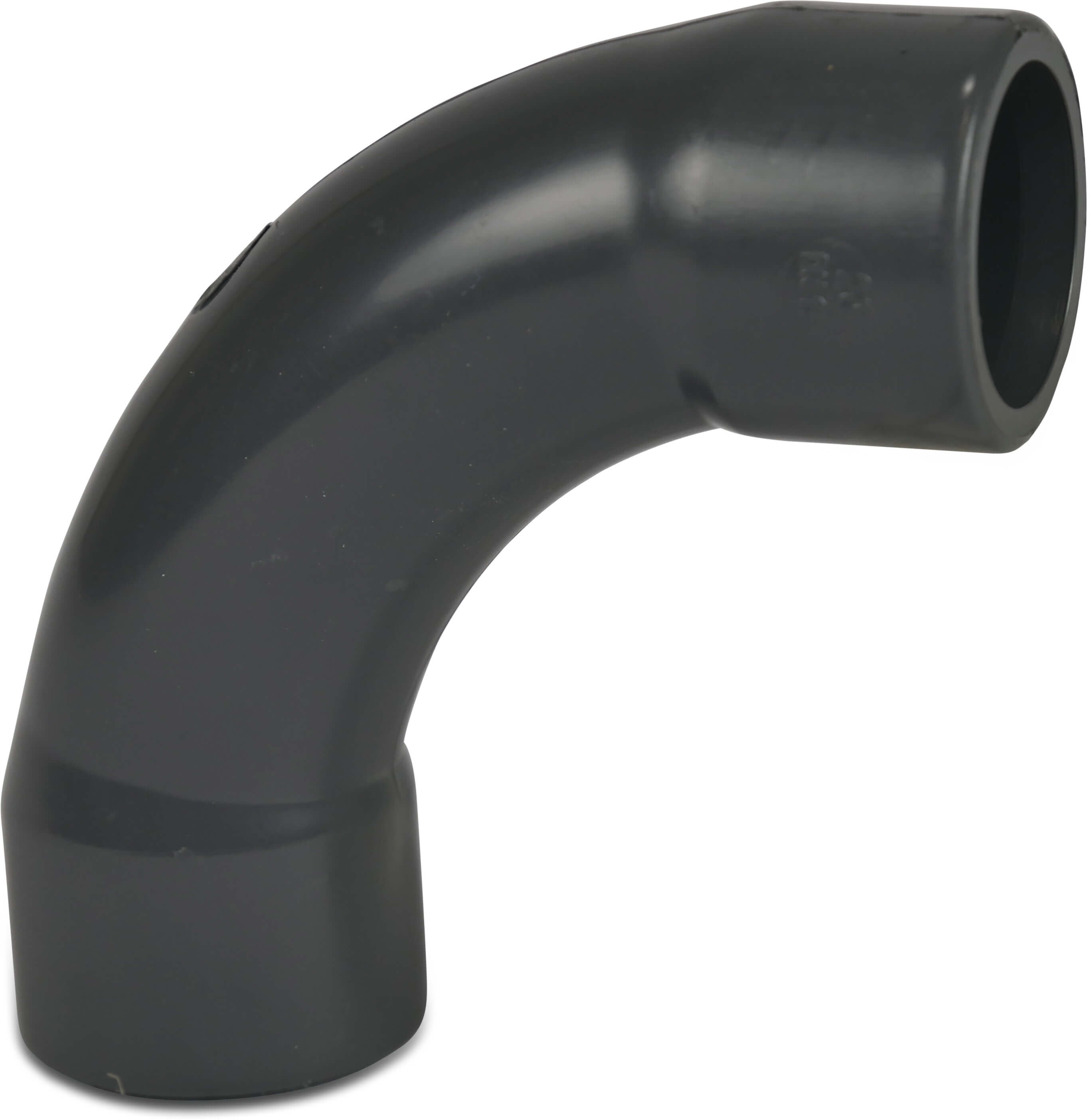 Profec Long bend 90° PVC-U 40 mm glue socket 16bar grey
