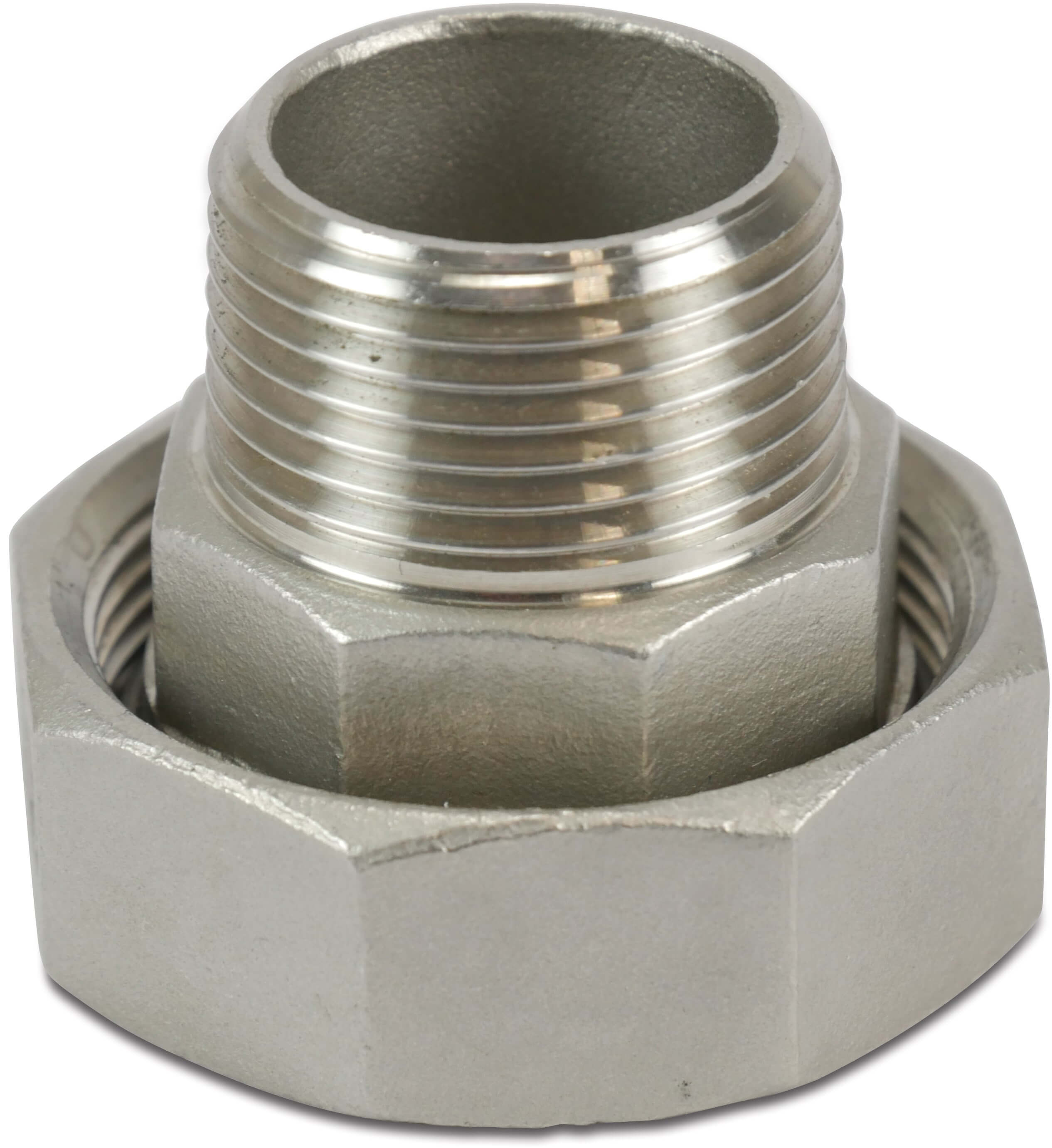 Profec 2-part union coupler stainless steel 316 1/2" male thread x female threaded nut 50bar